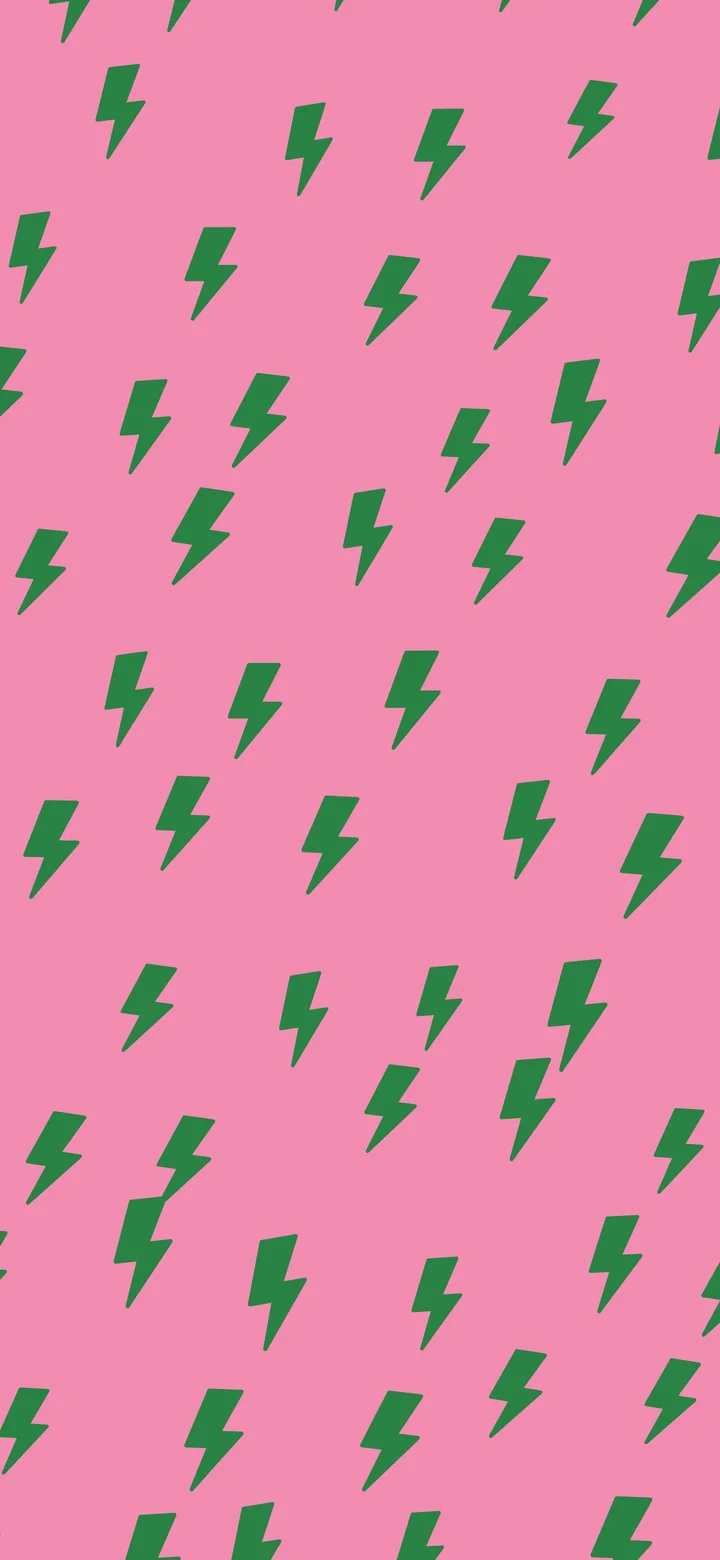 Pink and Green Lightning Bolt Pattern wallpaper for iPhone and Android
