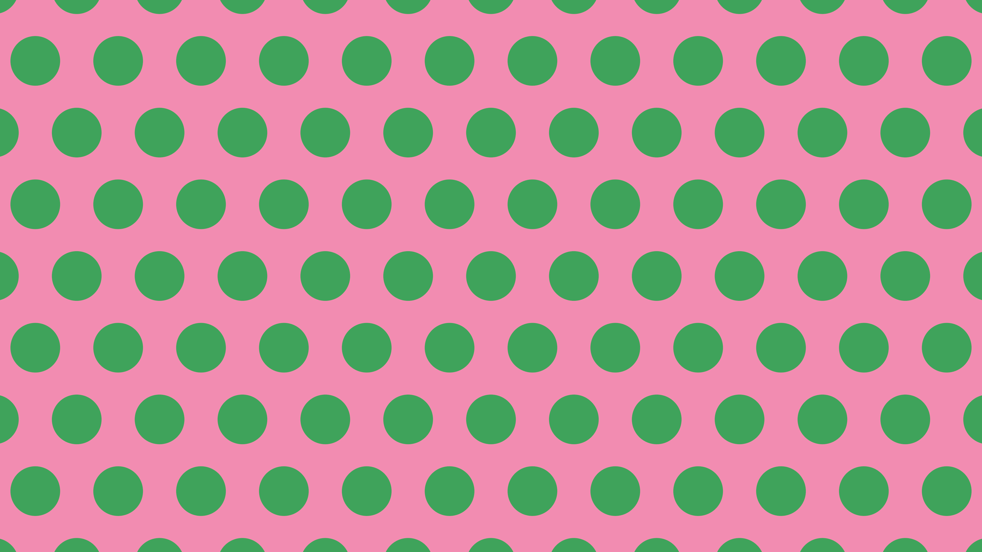 Pink and Green Polka Dot desktop wallpaper in 4K