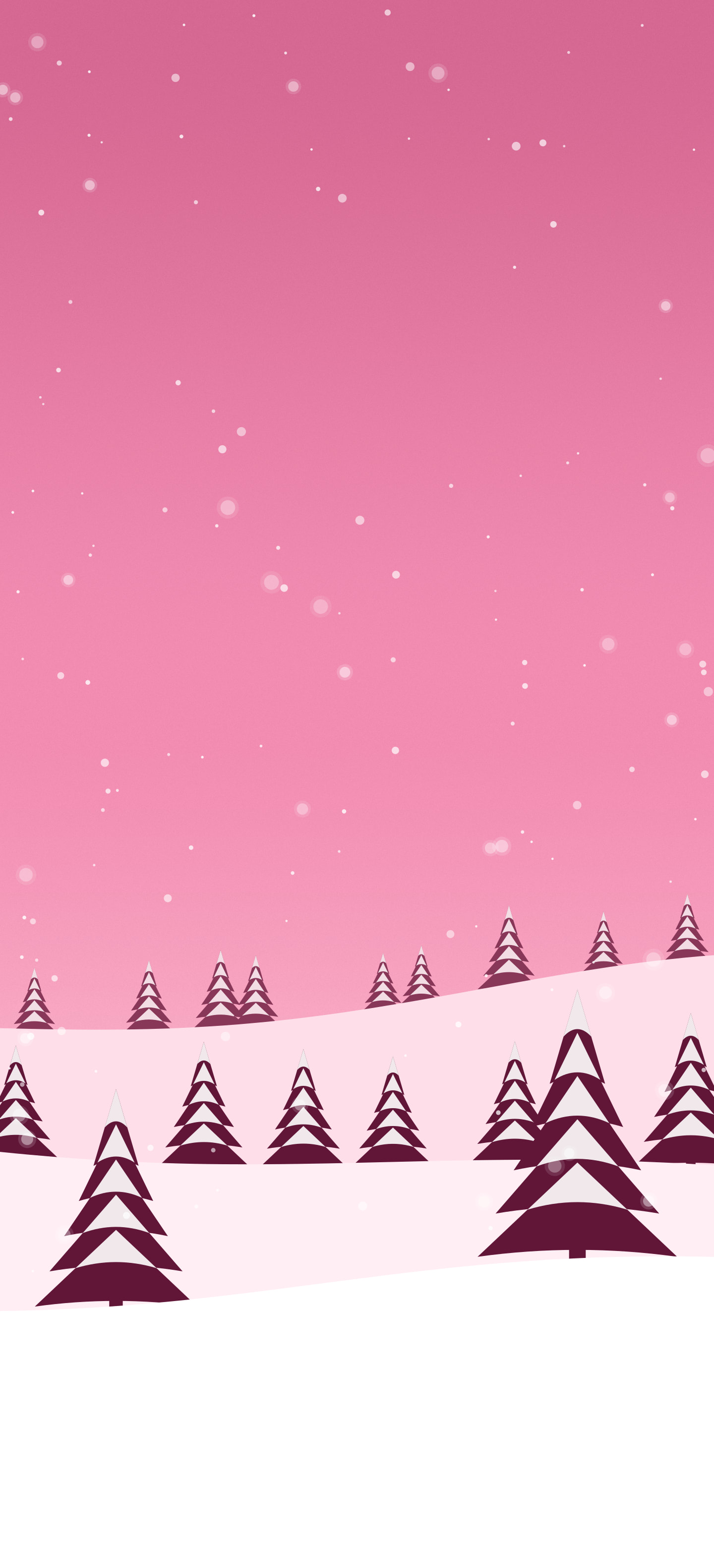 Pink Snowy Forest wallpaper for iPhone and Android