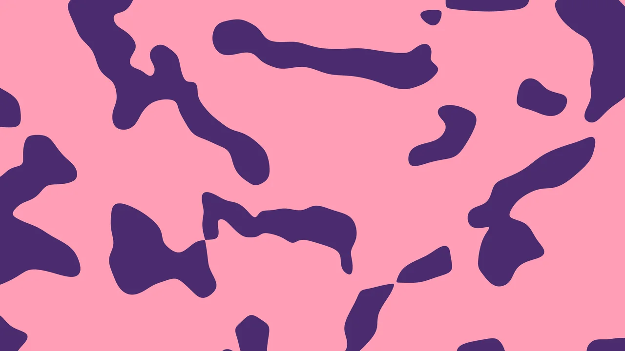 Pink Sunset Cow Print desktop wallpaper in 4K