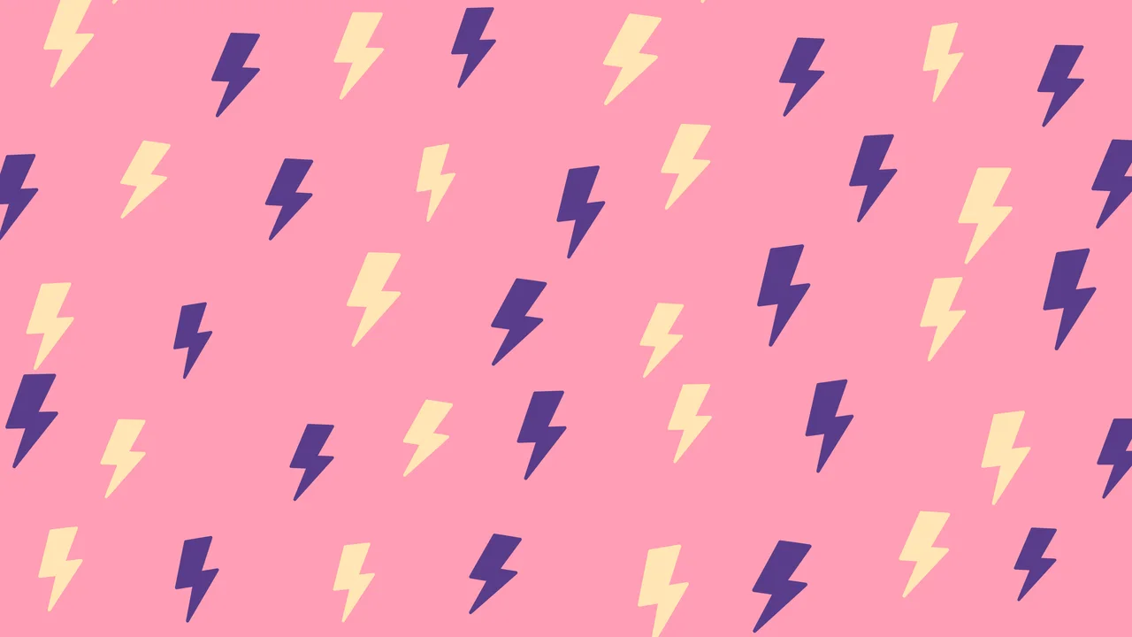 Pink Sunset Lightning Bolt Pattern desktop wallpaper in 4K