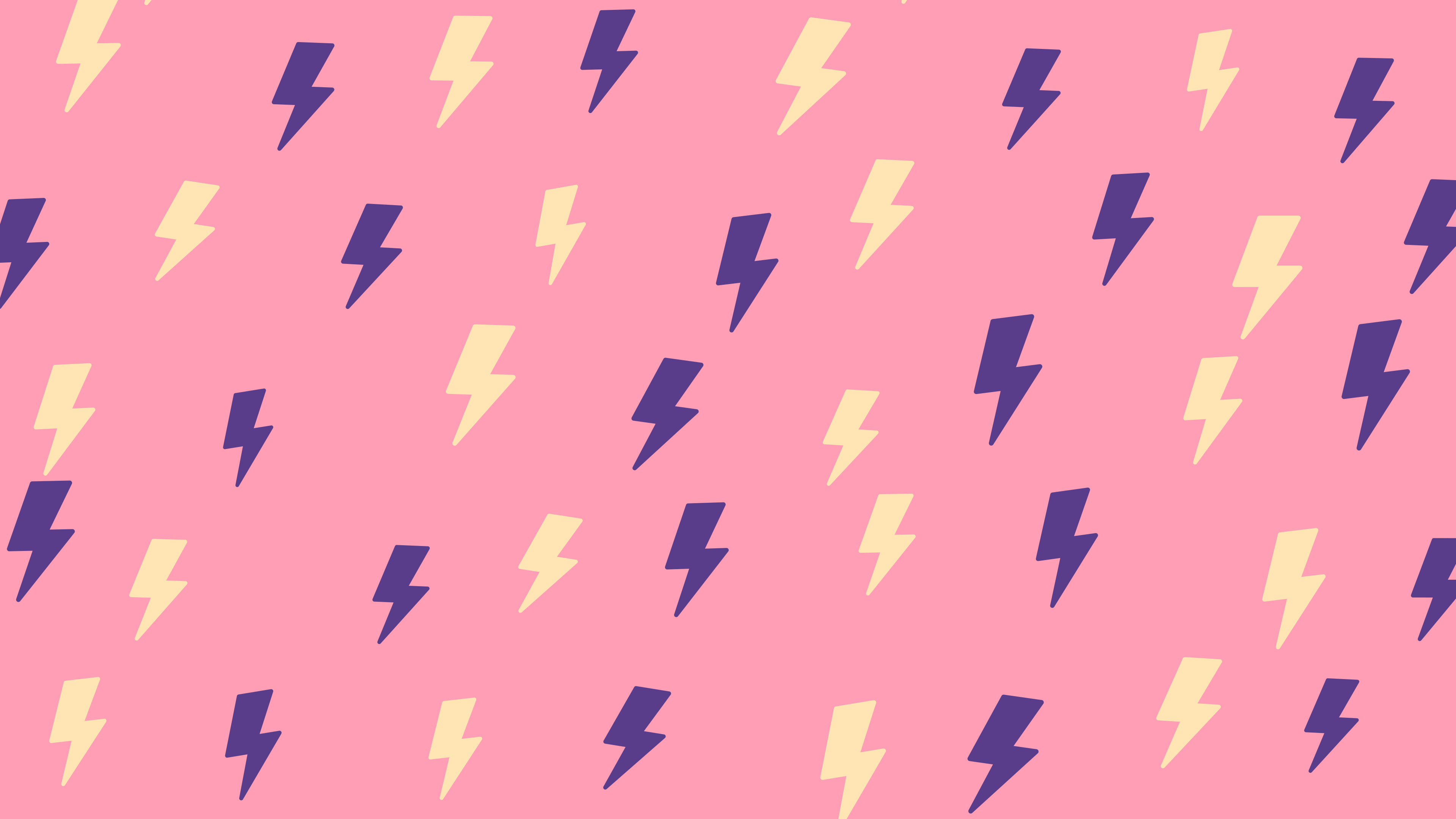 Pink Sunset Lightning Bolt Pattern desktop wallpaper in 4K