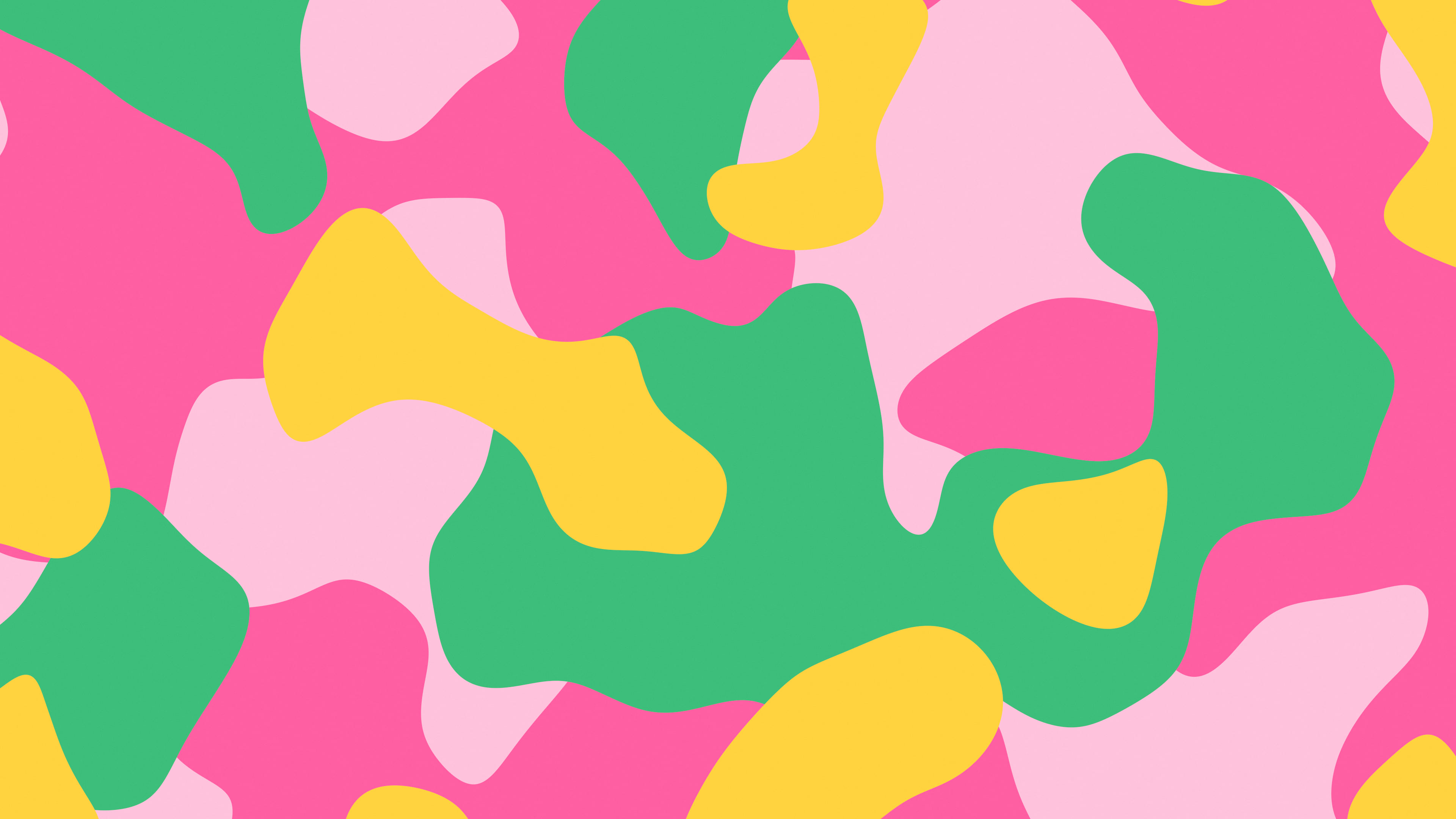 Preppy Pink and Green Camo desktop wallpaper in 4K