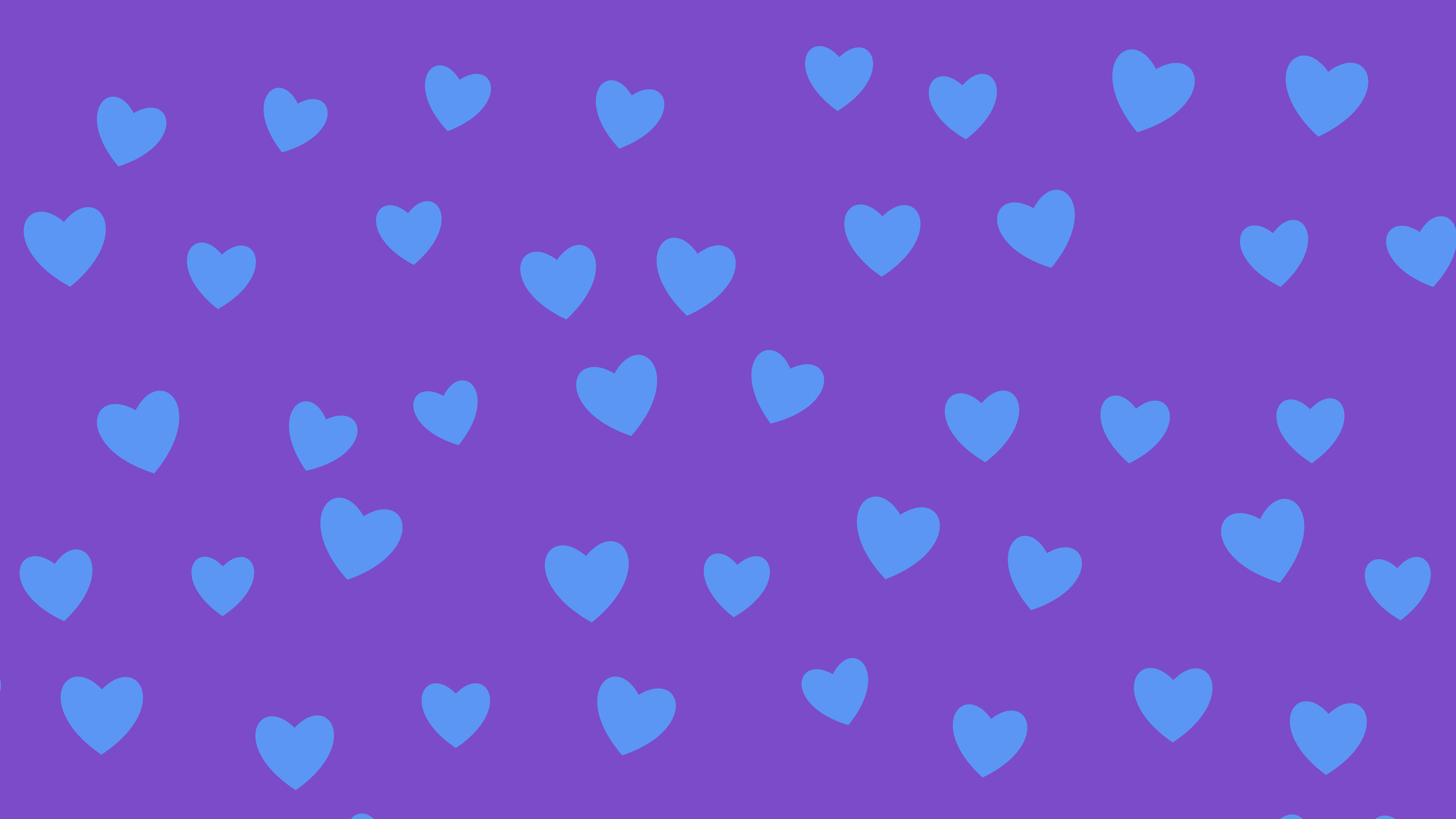 Purple and Blue Heart Pattern desktop wallpaper in 4K