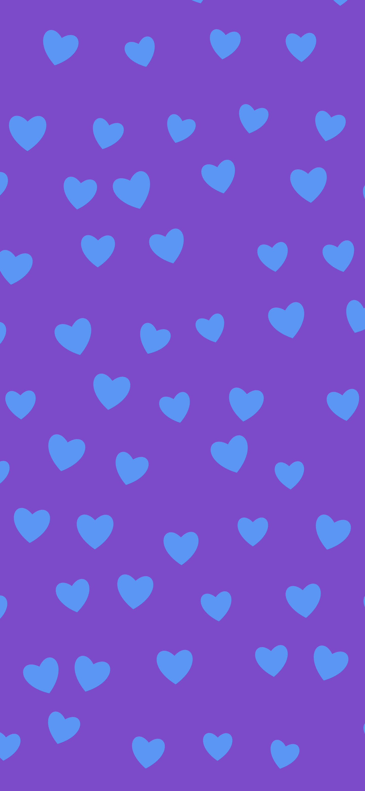 Purple and Blue Heart Pattern wallpaper for iPhone and Android