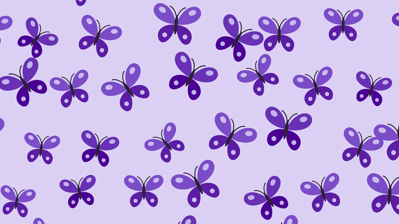 Purple Butterfly Pattern desktop wallpaper in 4K