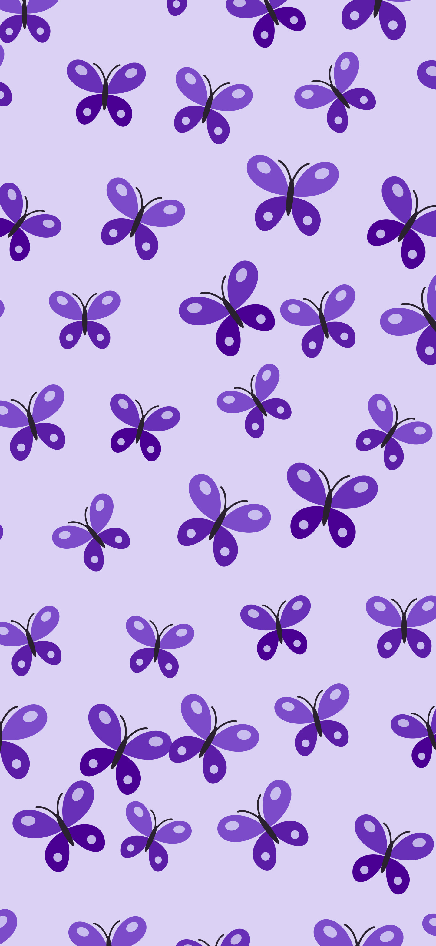 Purple Butterfly Pattern wallpaper for iPhone and Android