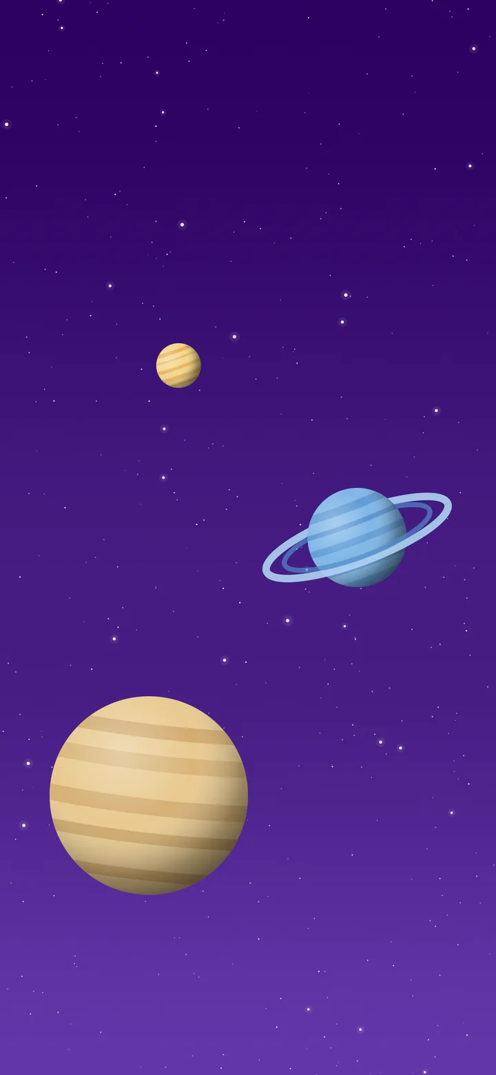 Purple Planets wallpaper for iPhone and Android