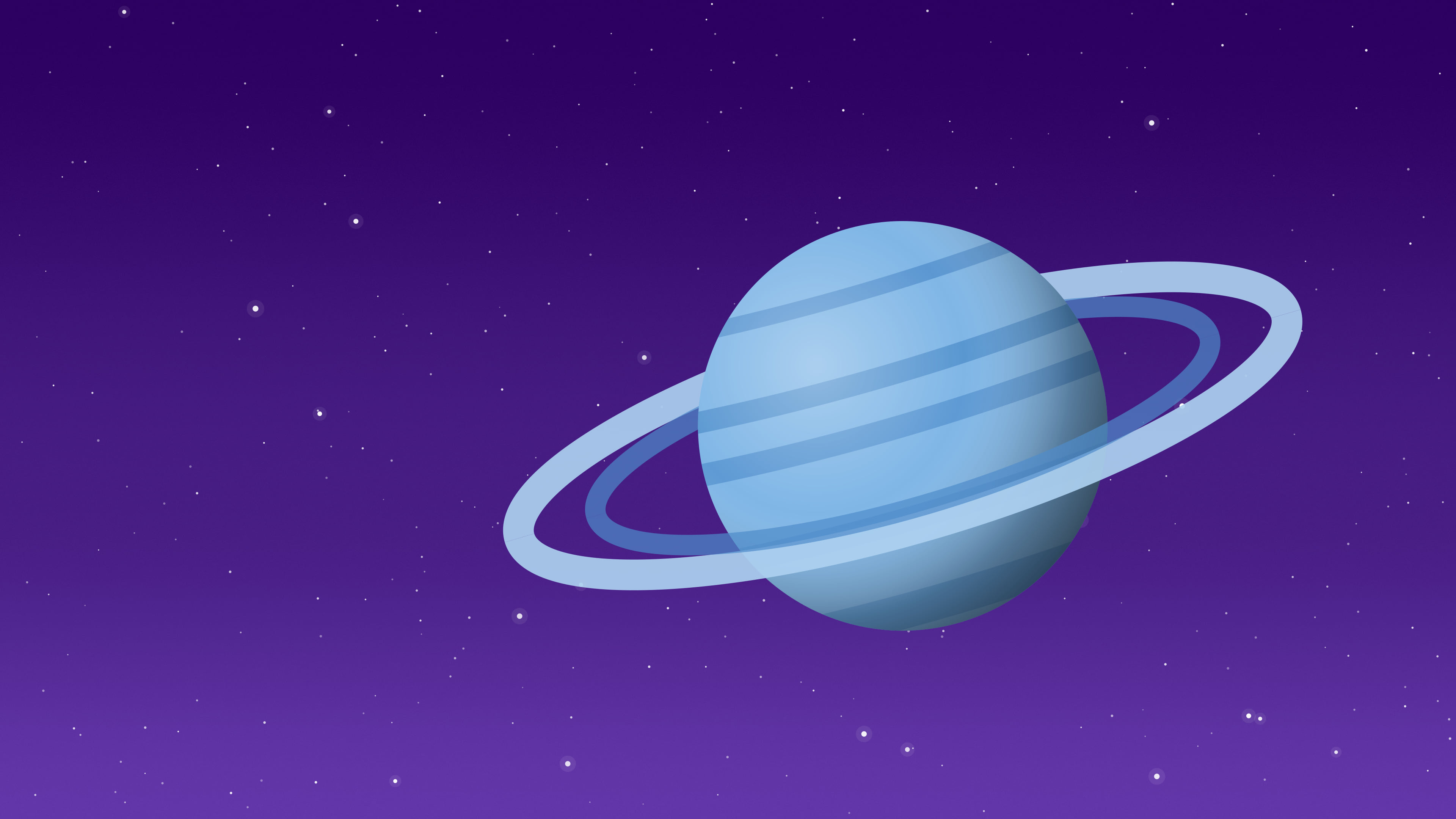 Purple Ringed Planet desktop wallpaper in 4K