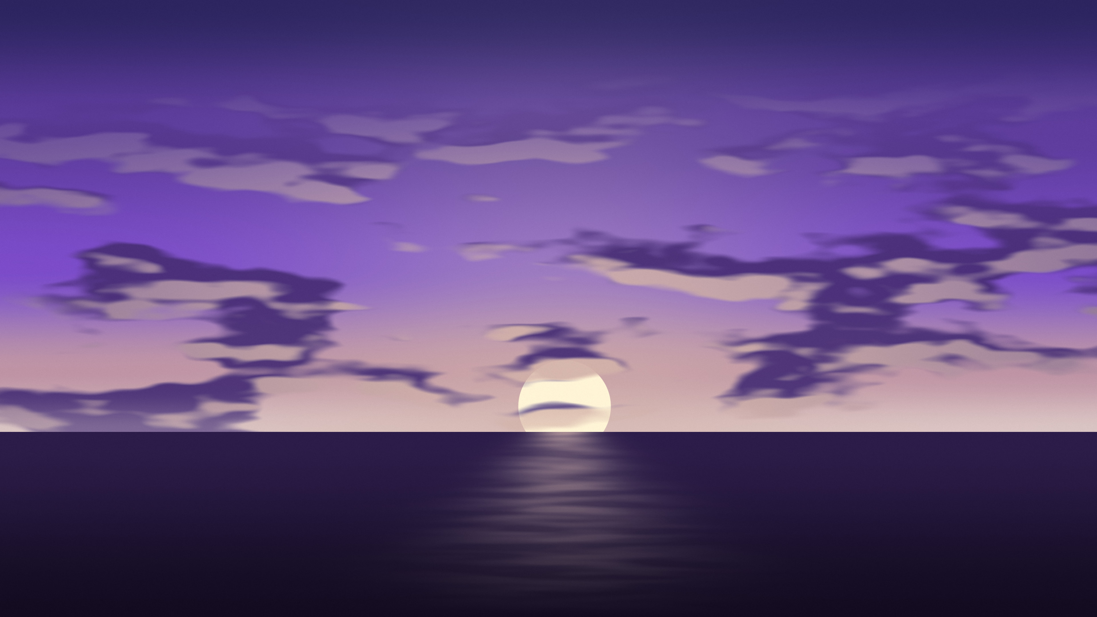 Purple Sunset Sky desktop wallpaper in 4K