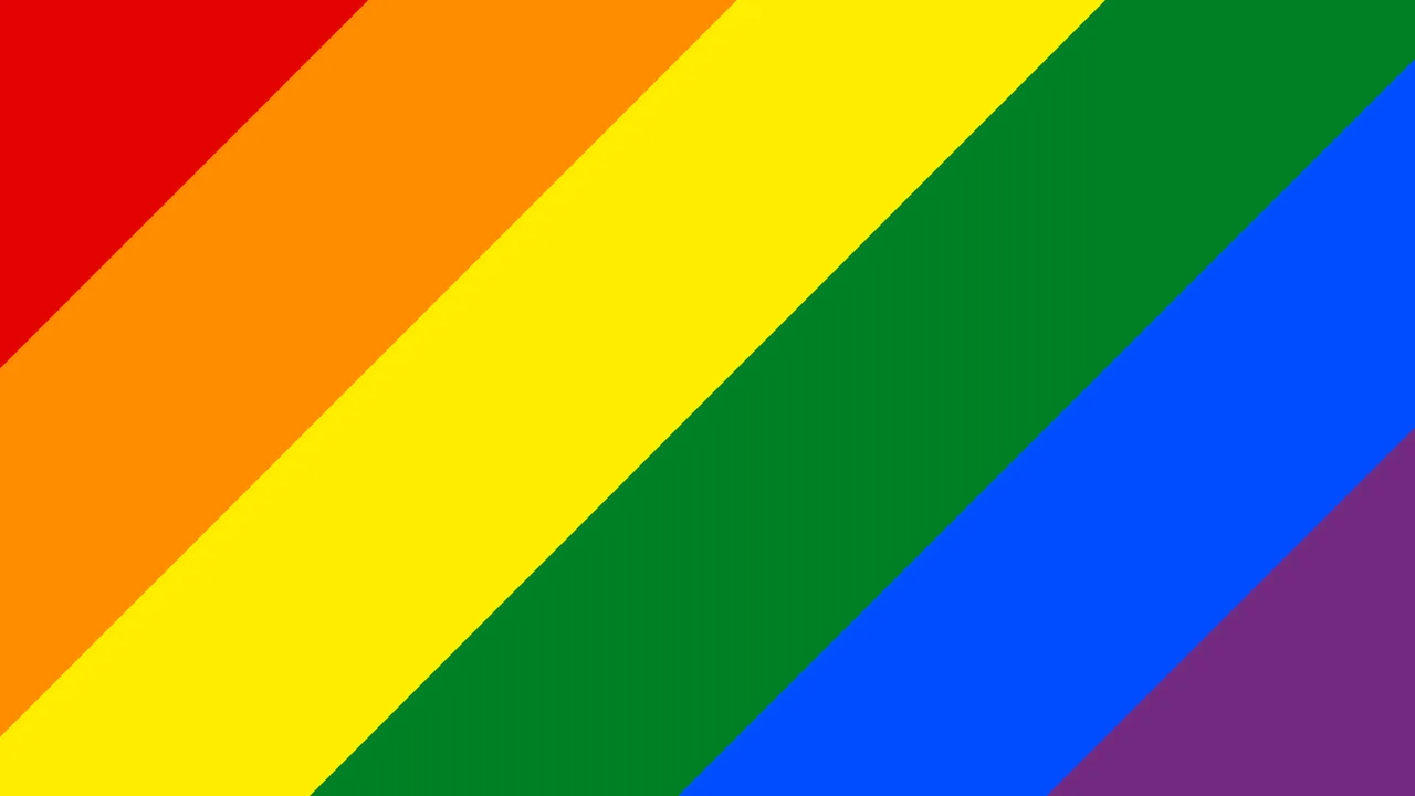Rainbow Diagonal Pride Stripes desktop wallpaper in 4K
