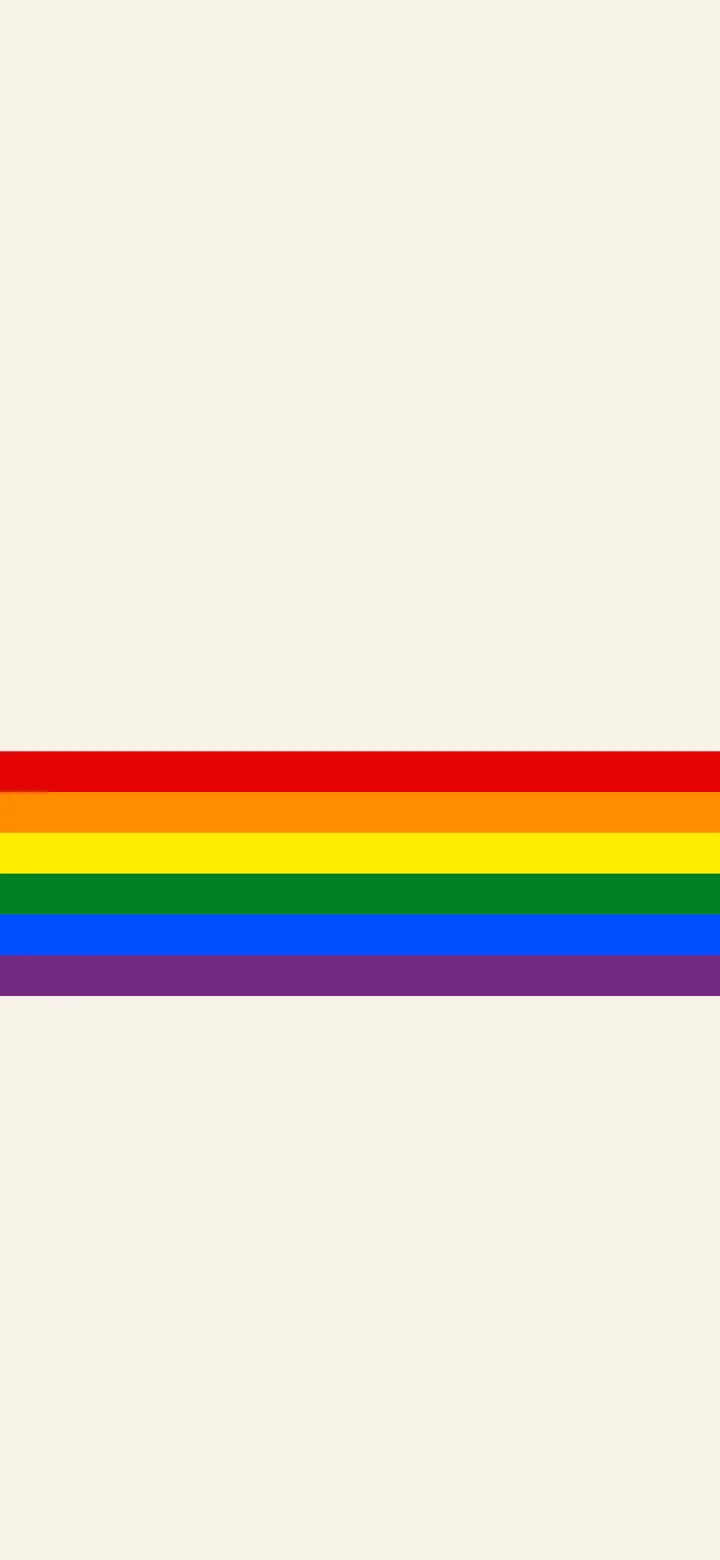 Rainbow Minimalist Pride Stripe wallpaper for iPhone and Android