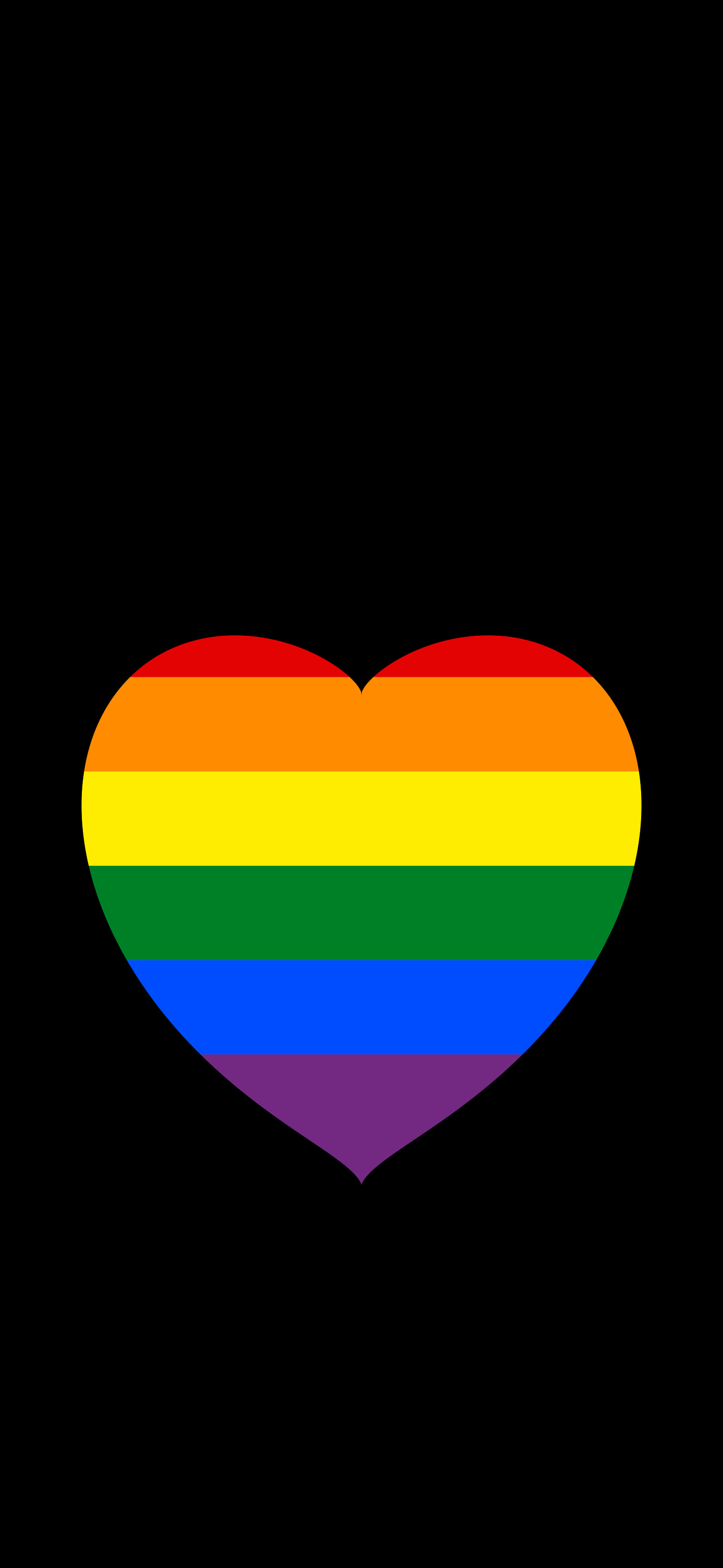 Rainbow Pride Heart wallpaper for iPhone and Android