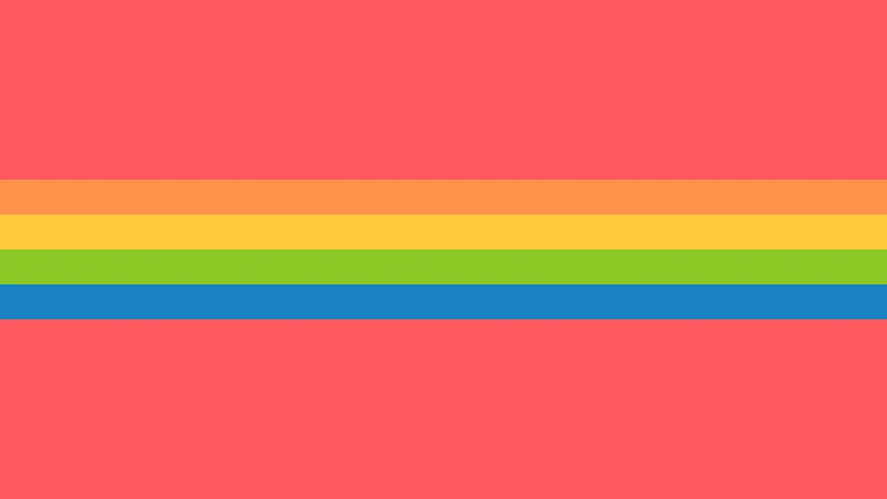 Rainbow Retro Stripe desktop wallpaper in 4K