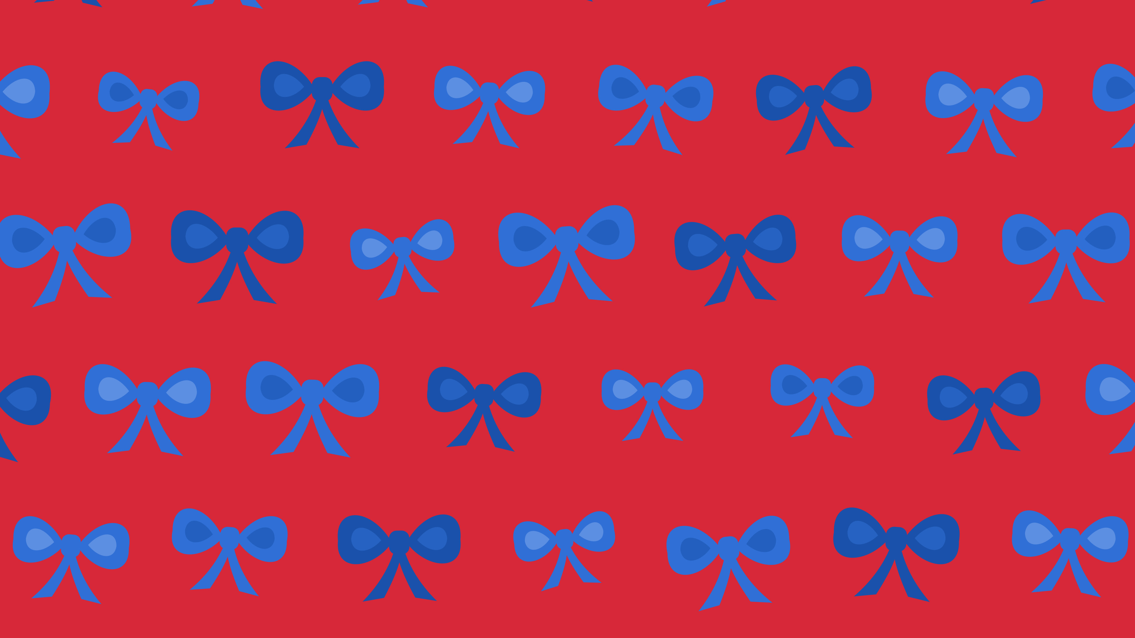 Red and Blue Bow Pattern desktop wallpaper in 4K