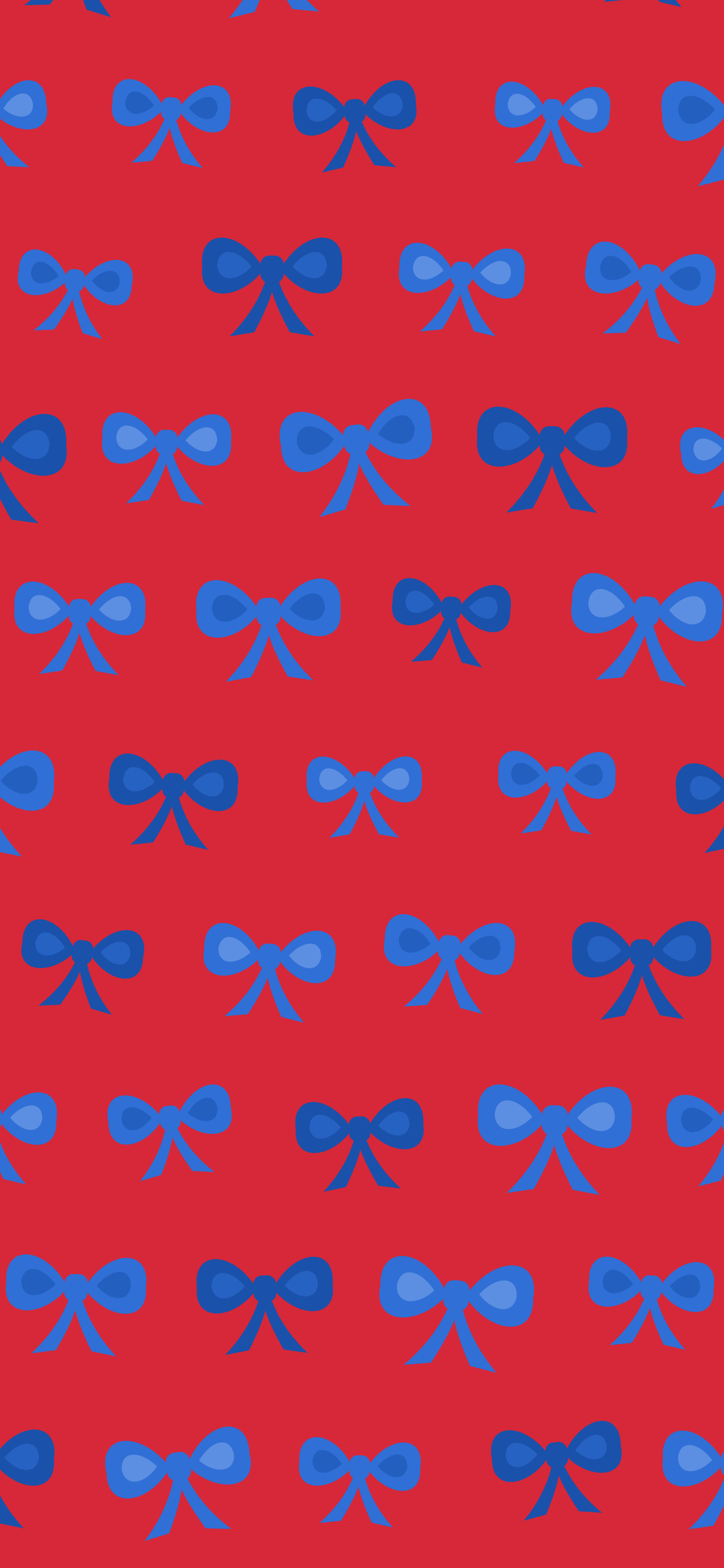 Red and Blue Bow Pattern wallpaper for iPhone and Android