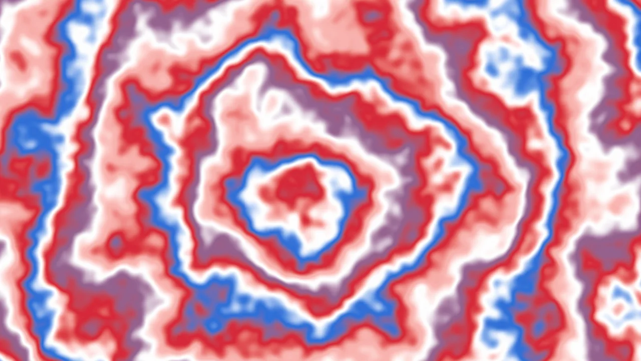 Red and Blue Bullseye Tie Dye desktop wallpaper in 4K