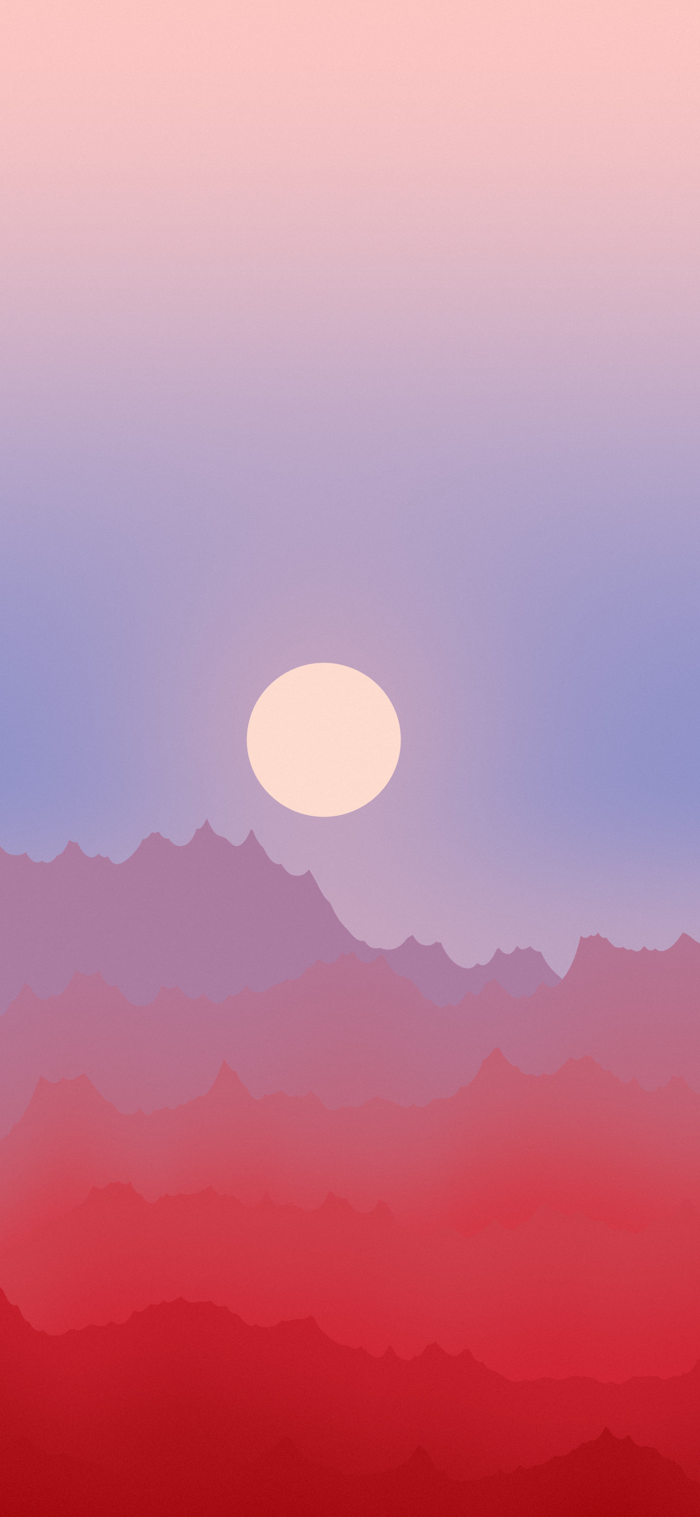 Red and Blue Minimalist Mountain Landscape wallpaper for iPhone and Android