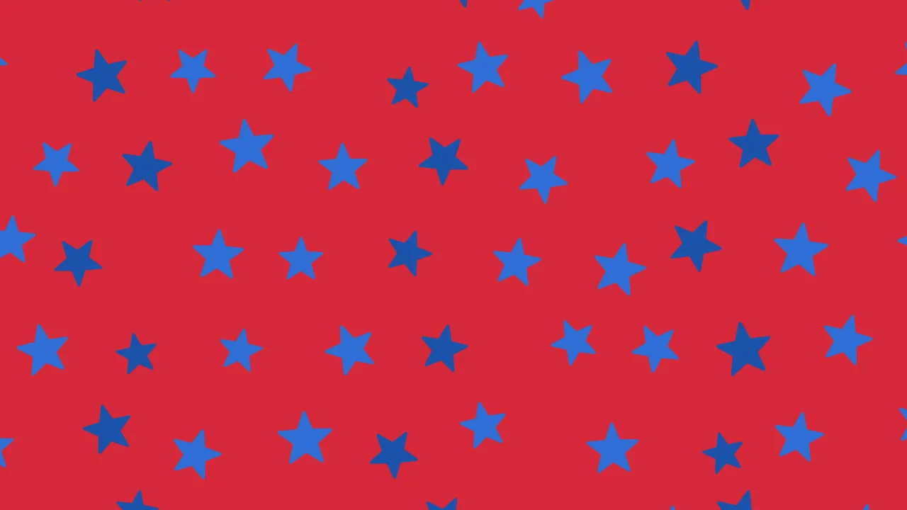 Red and Blue Star Pattern desktop wallpaper in 4K