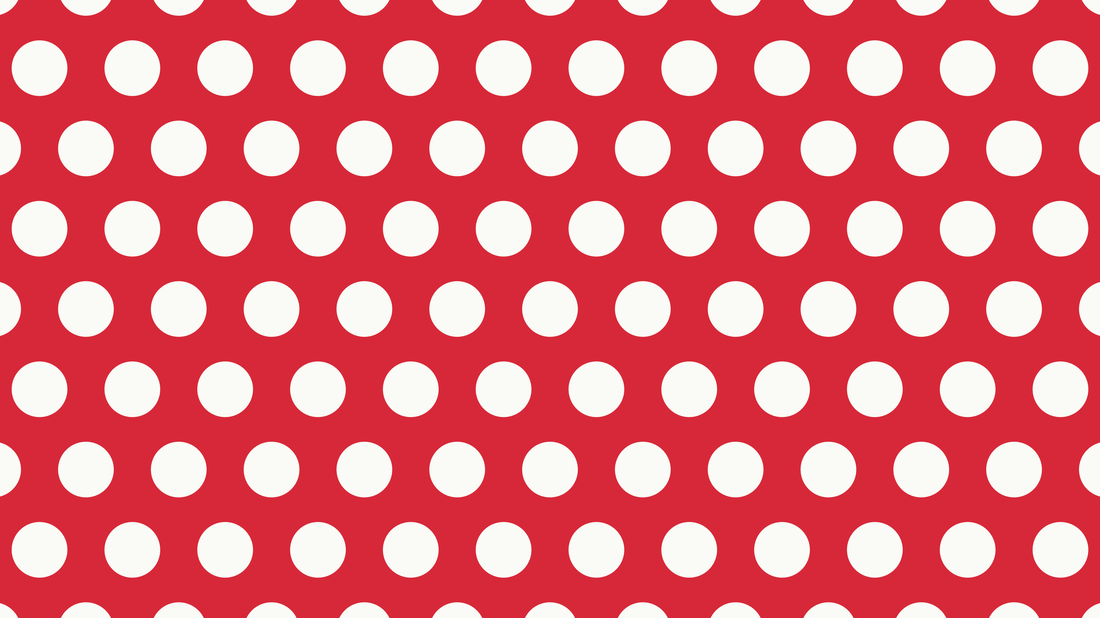 Red and White Polka Dot desktop wallpaper in 4K