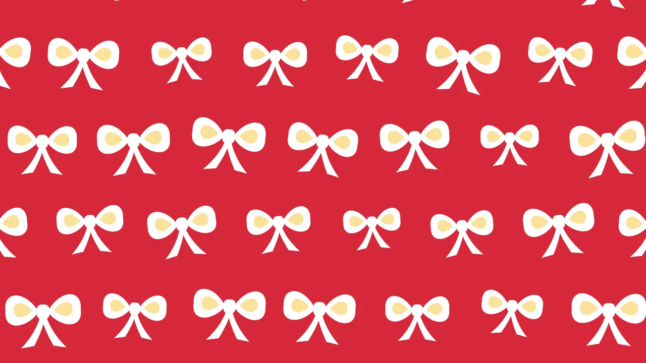 Red Bow Pattern desktop wallpaper in 4K
