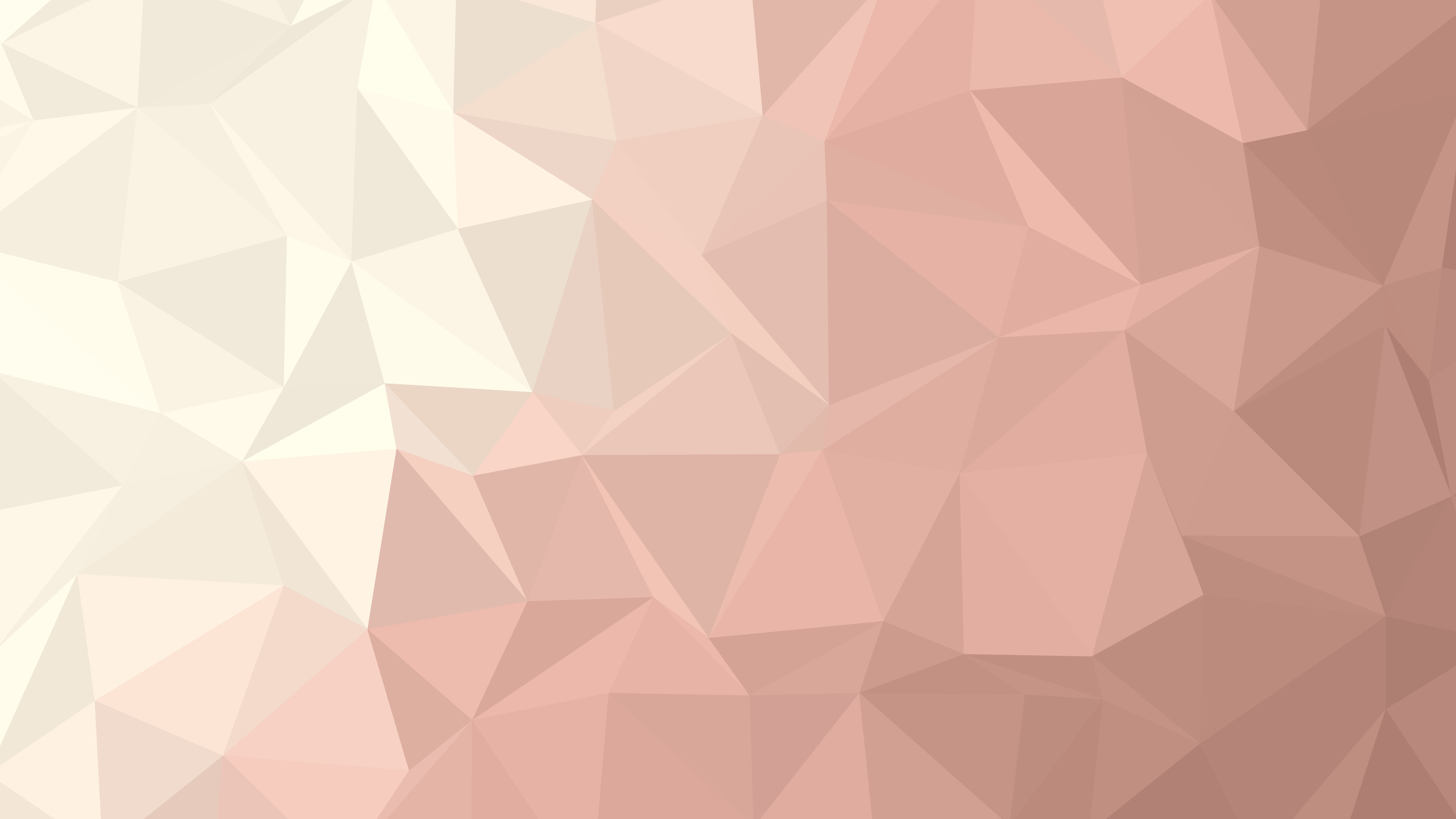 Rose Gold and Cream Low Poly desktop wallpaper in 4K