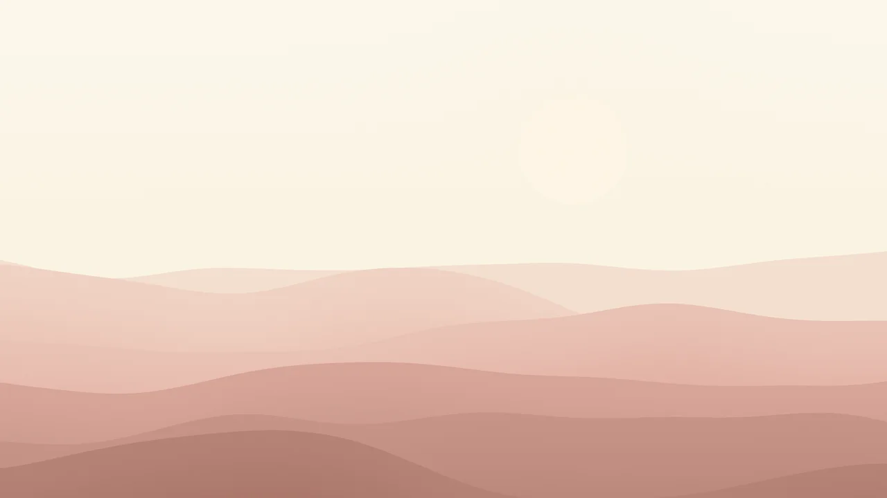 Rose Gold and Cream Minimalist Desert Dunes desktop wallpaper in 4K