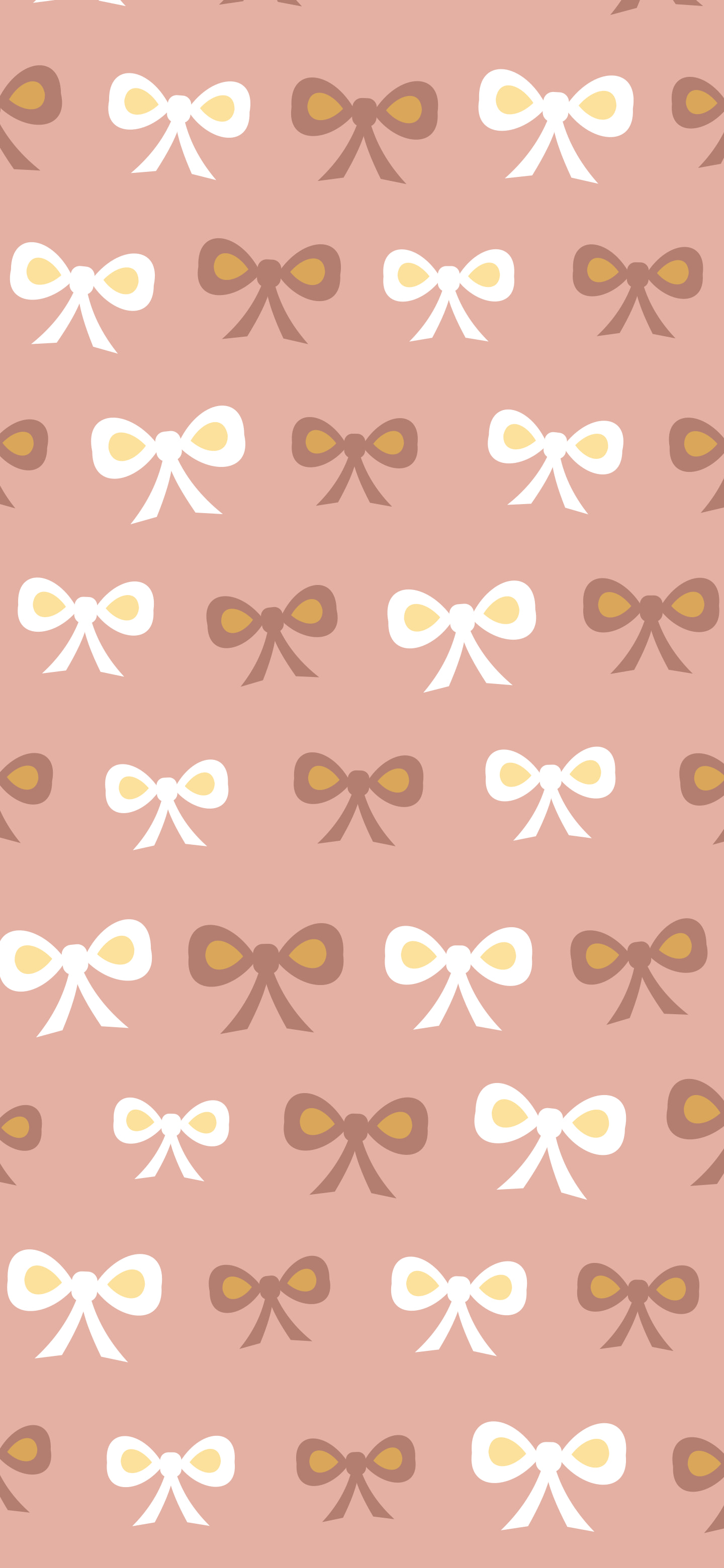 Rose Gold Bow Pattern wallpaper for iPhone and Android