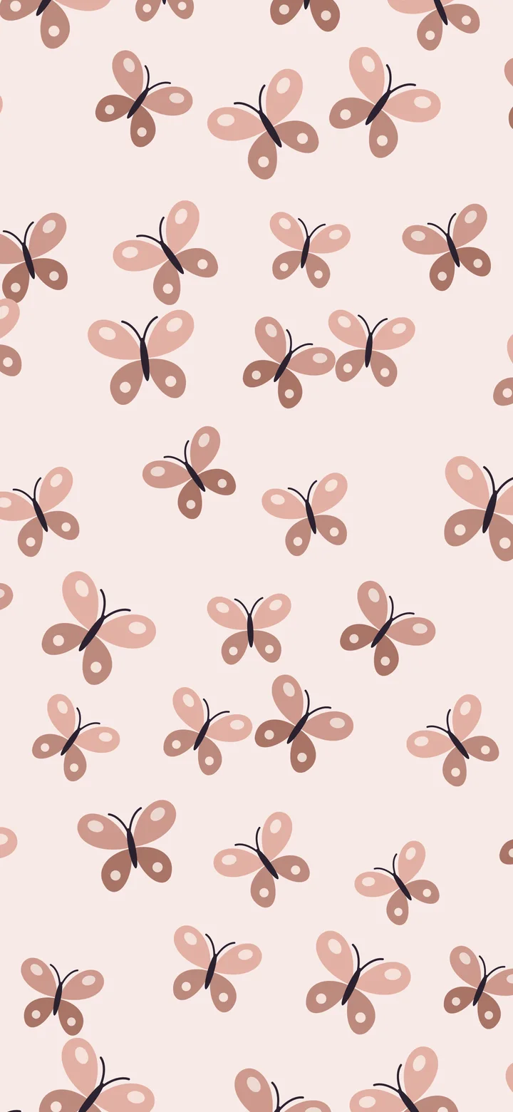 Rose Gold Butterfly Pattern wallpaper for iPhone and Android