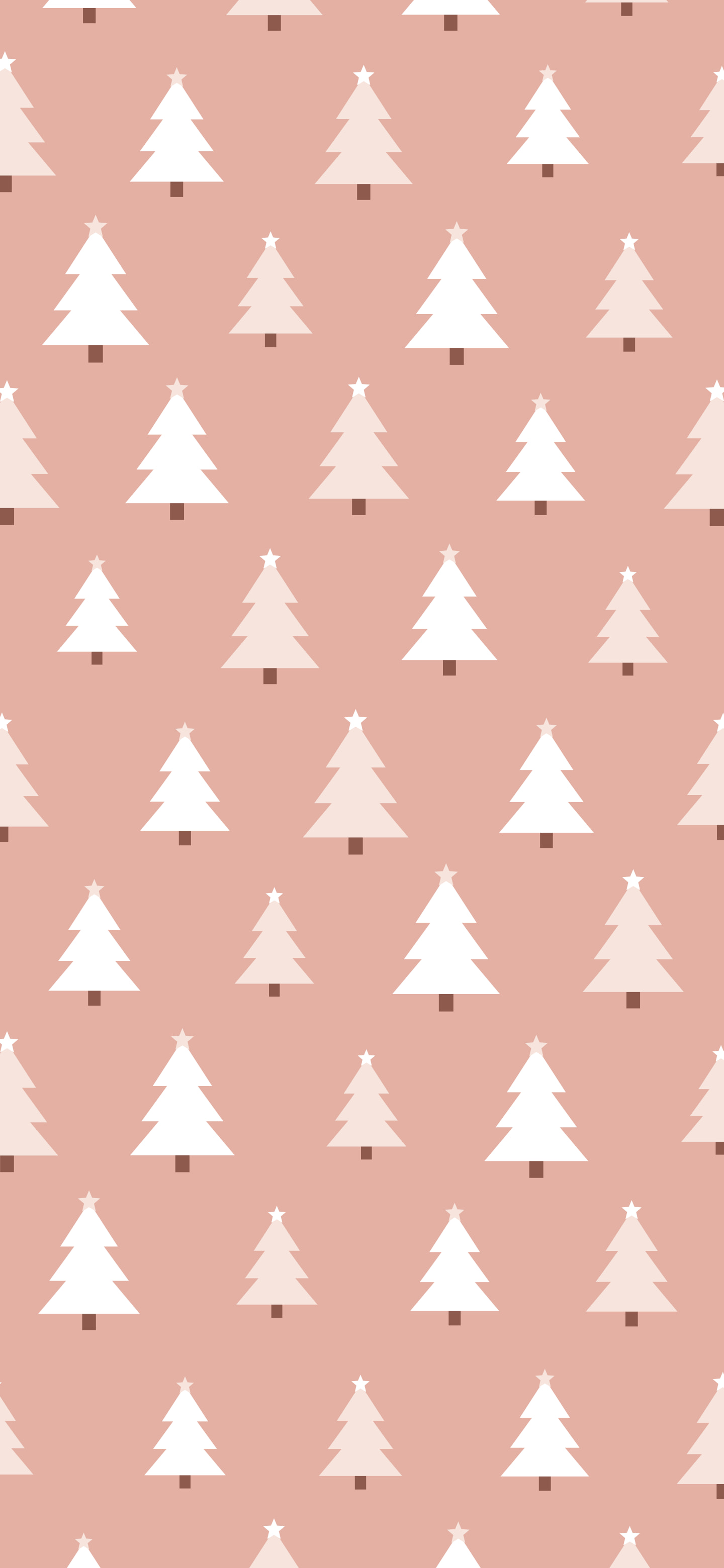 Rose Gold Christmas Tree Pattern wallpaper for iPhone and Android