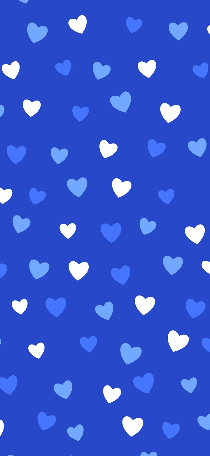 Royal Blue Heart Pattern wallpaper for iPhone and Android