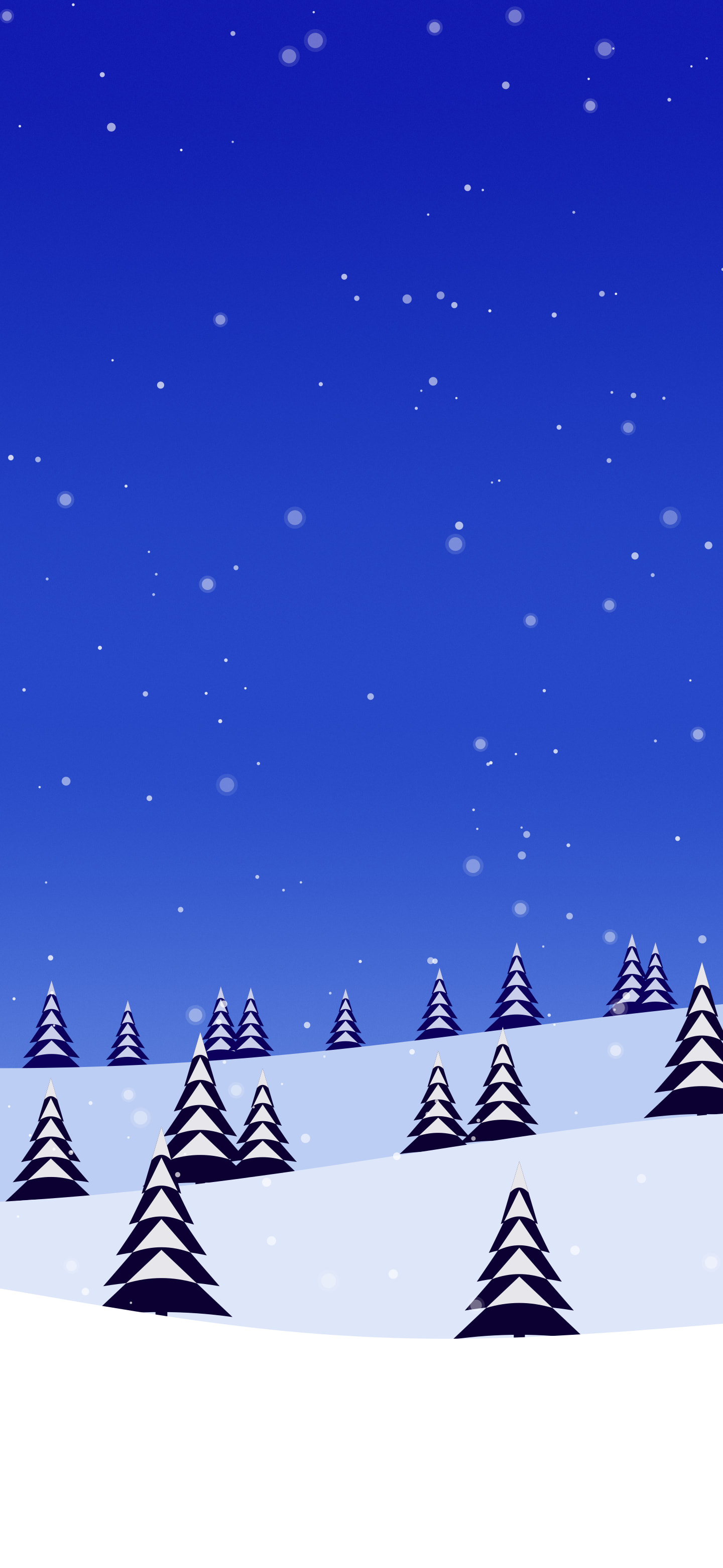 Royal Blue Snowy Forest wallpaper for iPhone and Android