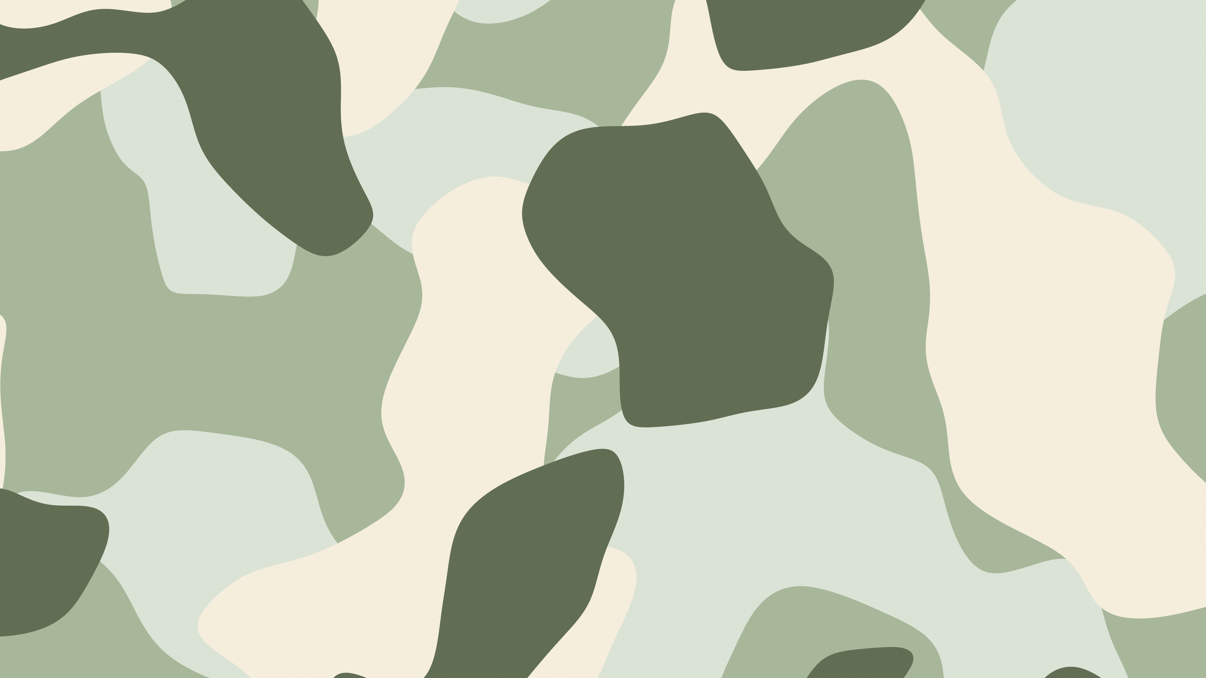 Sage Green and Cream Camo desktop wallpaper in 4K