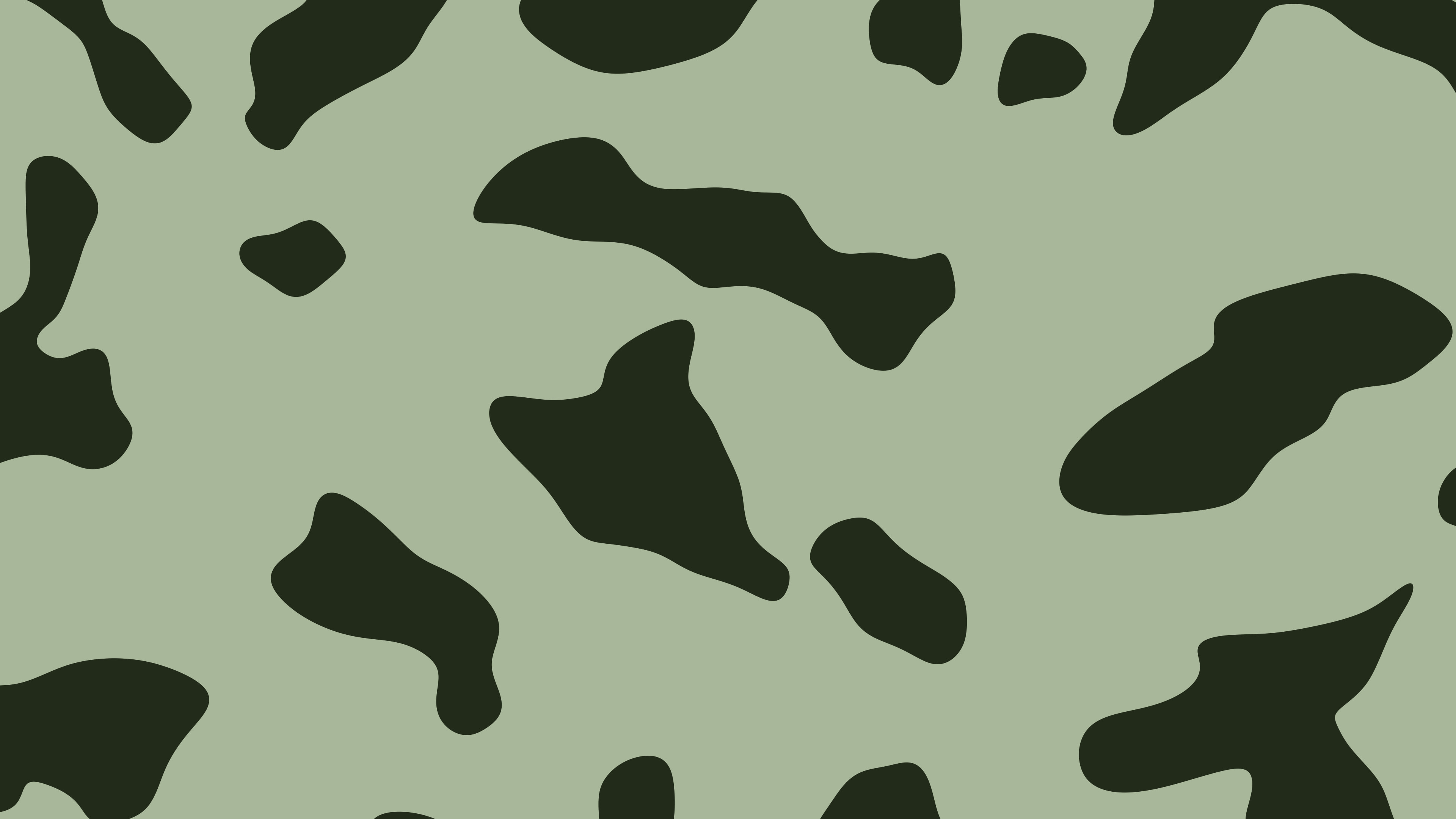 Sage Green Cow Print desktop wallpaper in 4K