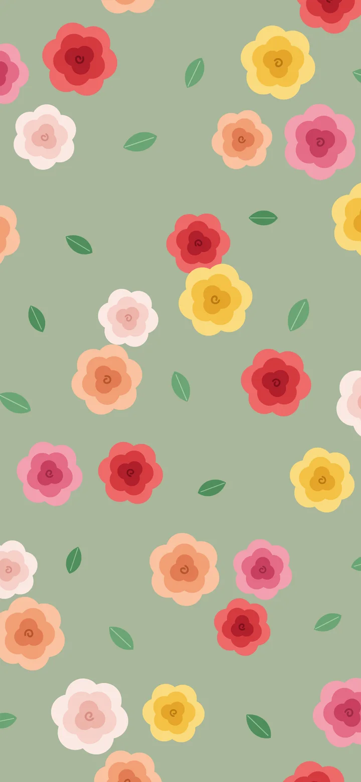 Sage Green Rose Pattern wallpaper for iPhone and Android