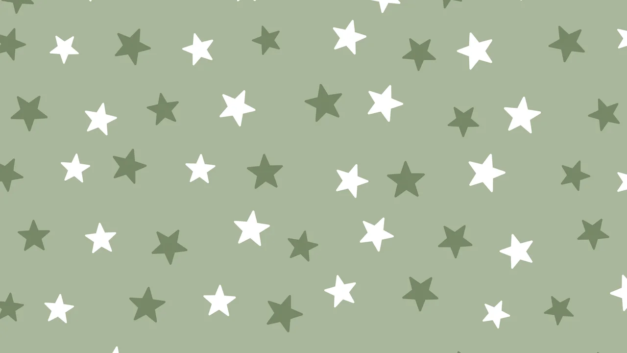 Sage Green Star Pattern desktop wallpaper in 4K