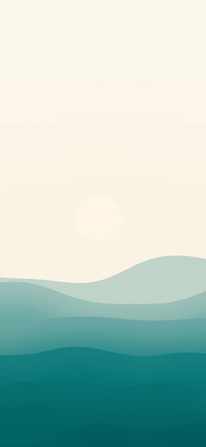 Teal and Cream Minimalist Desert Dunes wallpaper for iPhone and Android