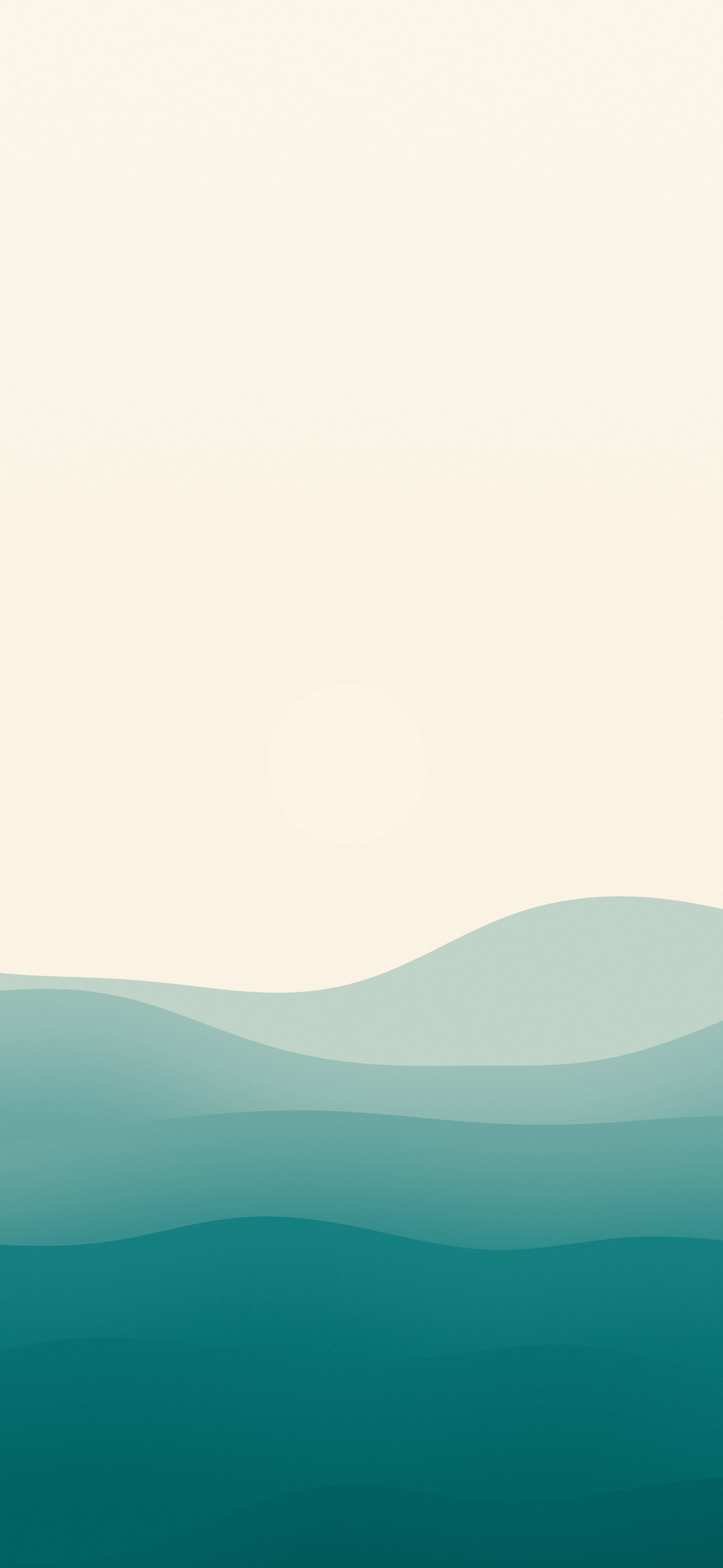 Teal and Cream Minimalist Desert Dunes wallpaper for iPhone and Android