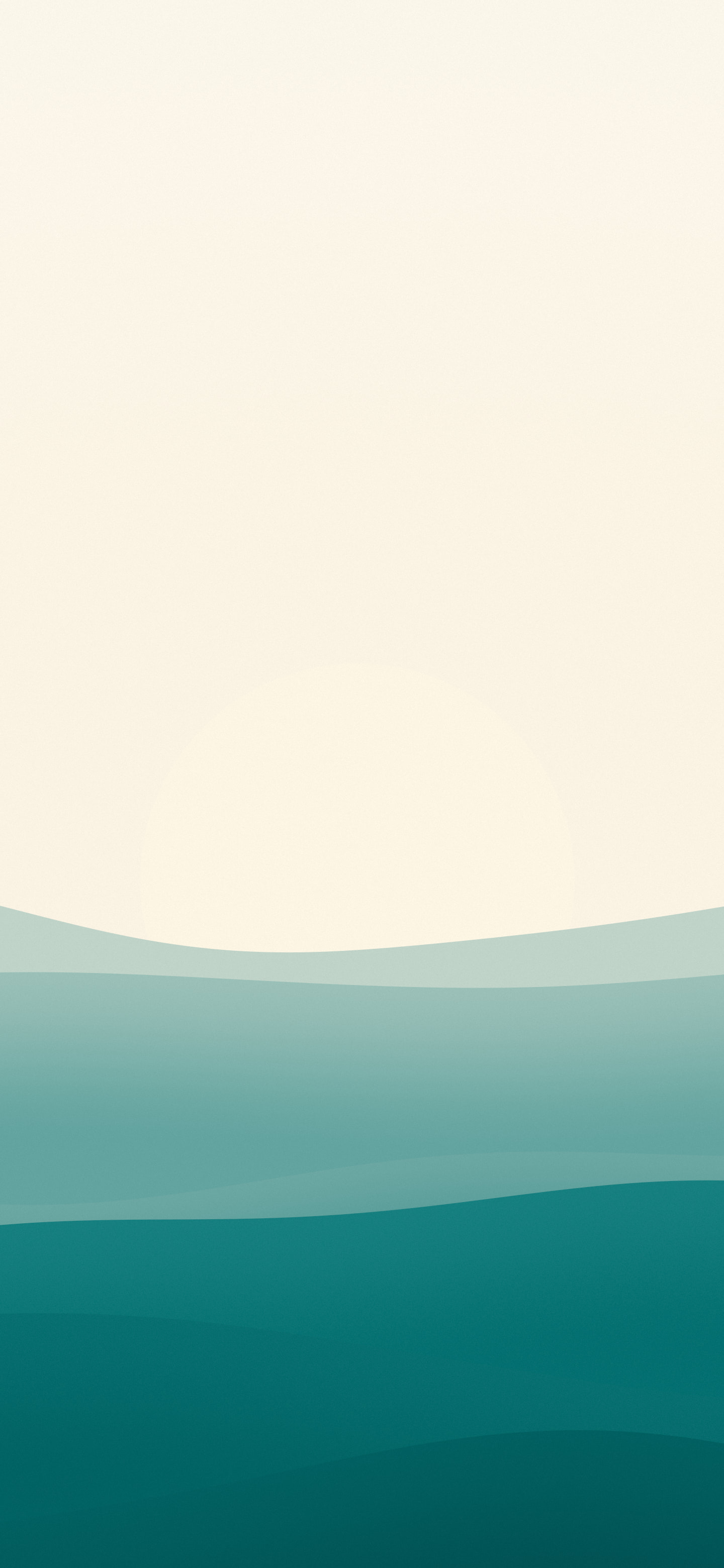 Teal and Cream Minimalist Sunset Hills wallpaper for iPhone and Android