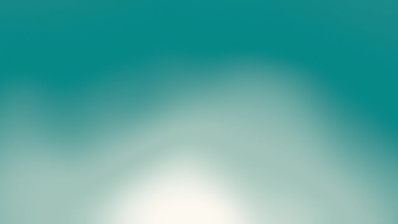 Teal and Cream Sunrise Aura Gradient desktop wallpaper in 4K