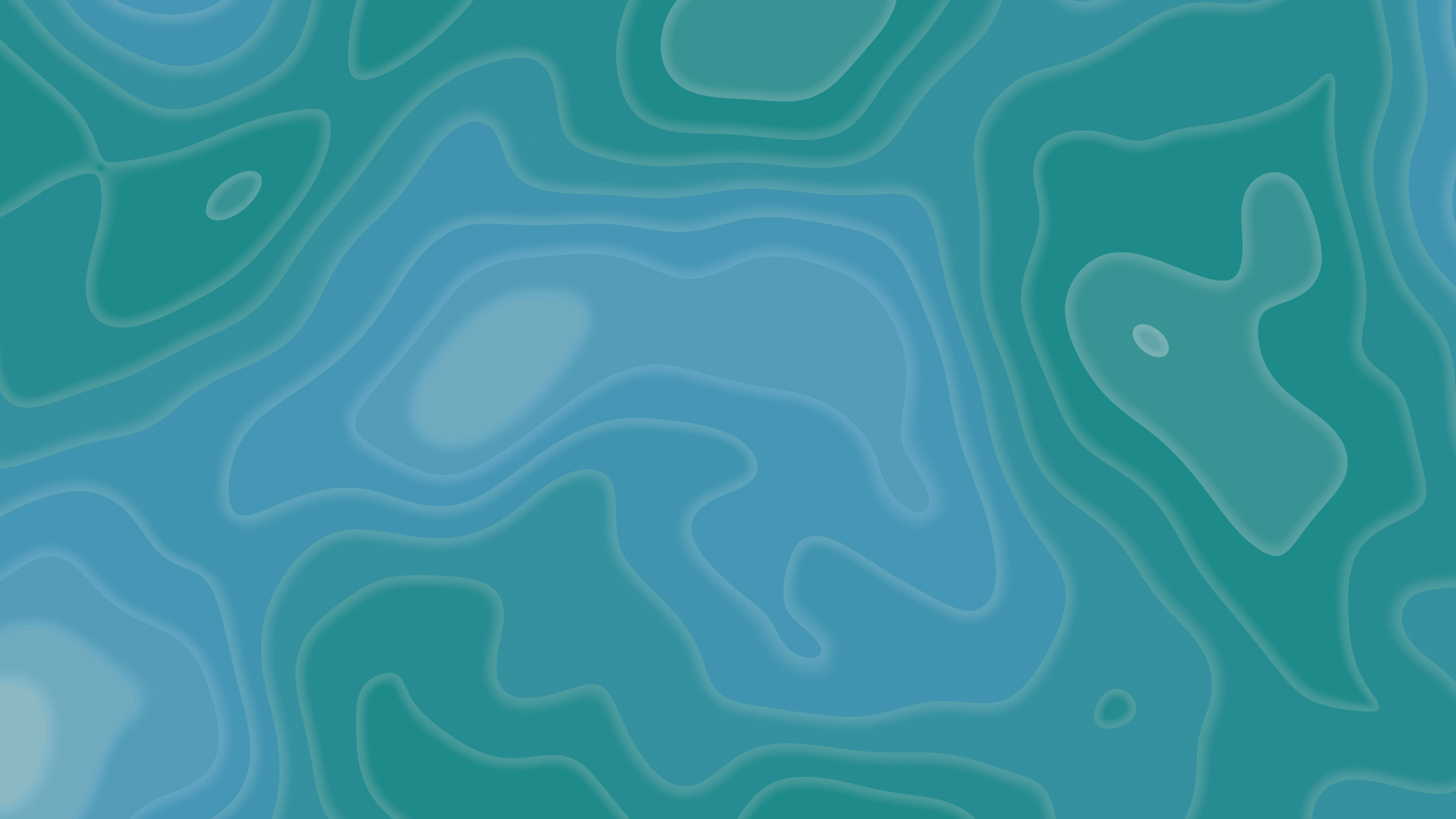 Teal Layered Topographic desktop wallpaper in 4K