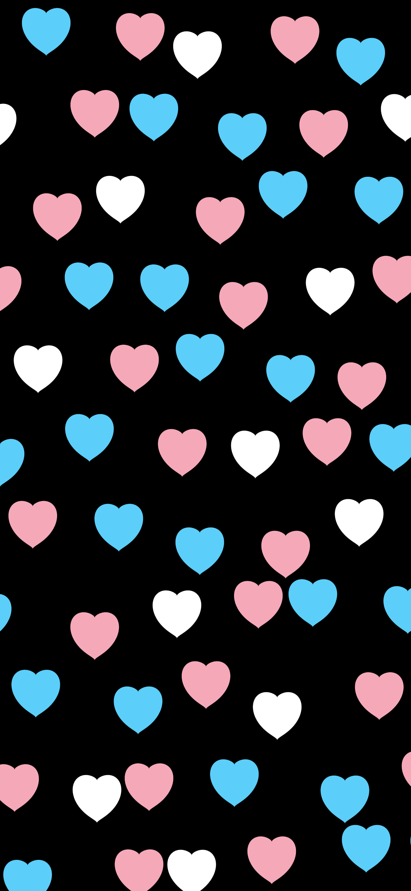 Trans Pride Heart Pattern wallpaper for iPhone and Android