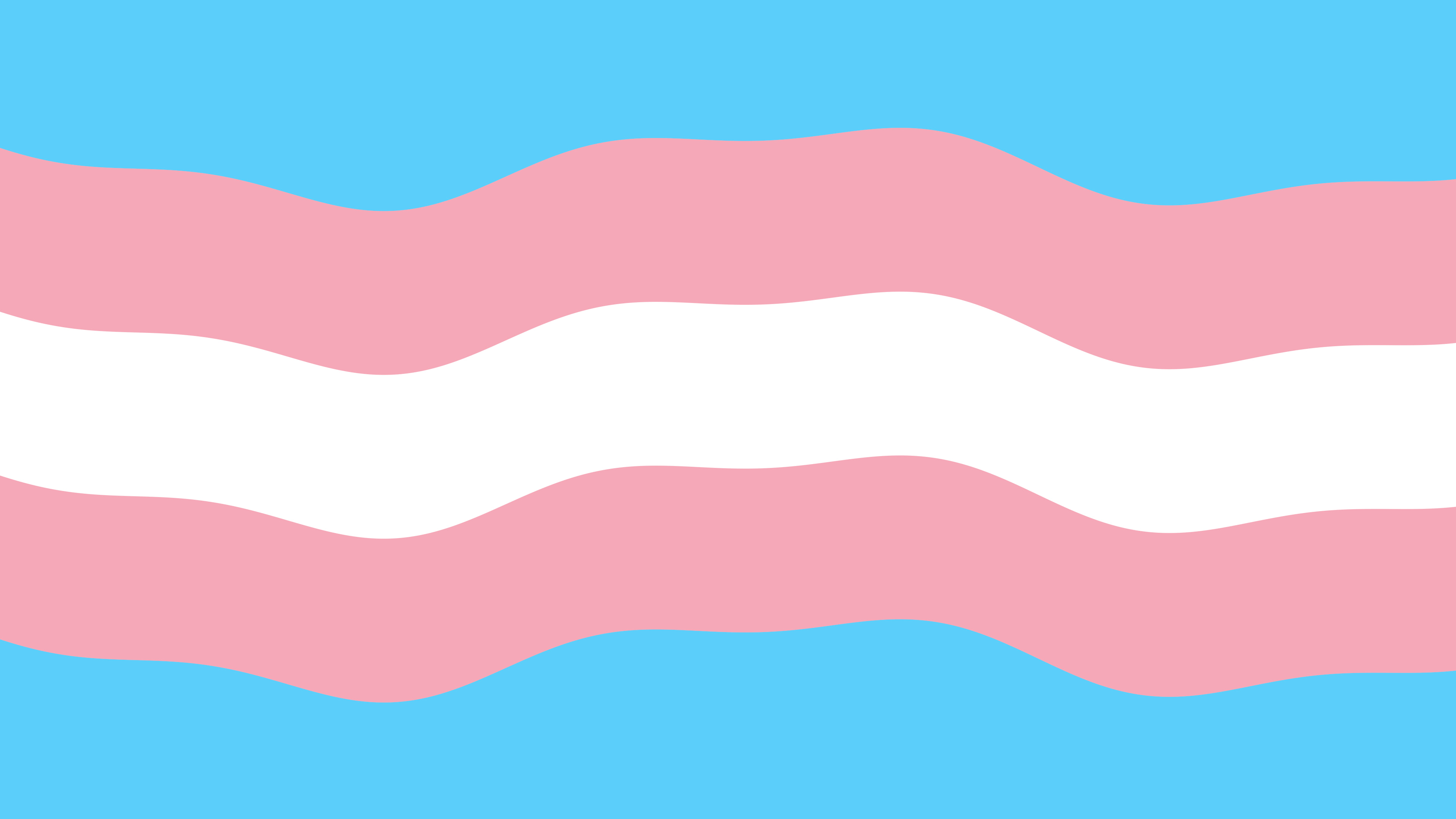 Trans Wavy Pride Flag desktop wallpaper in 4K