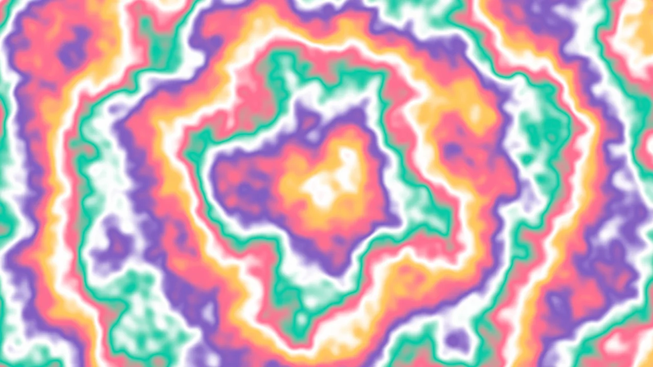 Tropical Bullseye Tie Dye desktop wallpaper in 4K