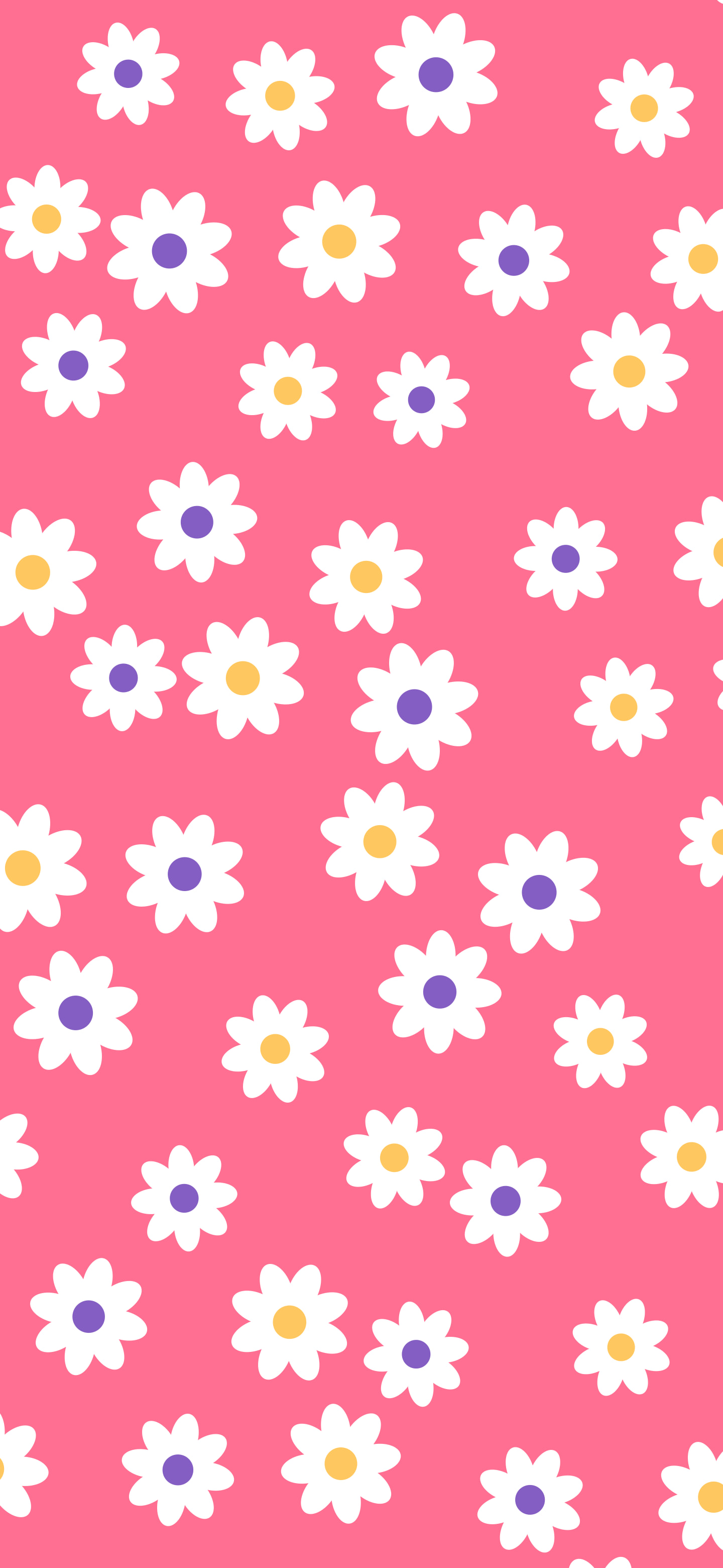 Tropical Daisy Flower Pattern wallpaper for iPhone and Android