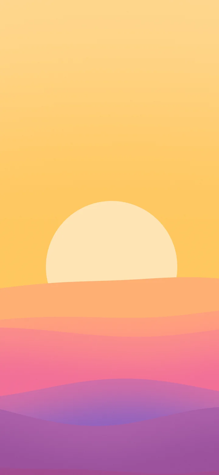 Tropical Minimalist Sunset Hills wallpaper for iPhone and Android
