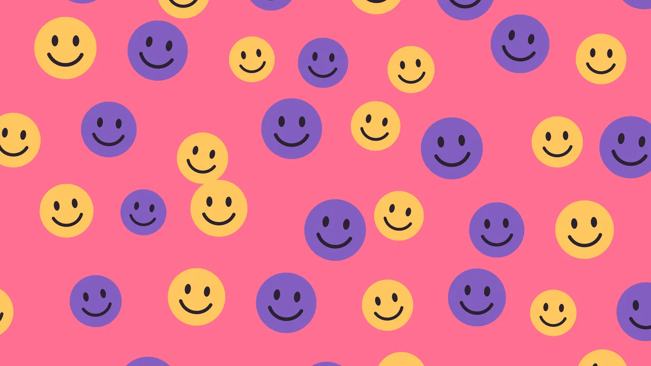 Tropical Smiley Face Pattern desktop wallpaper in 4K
