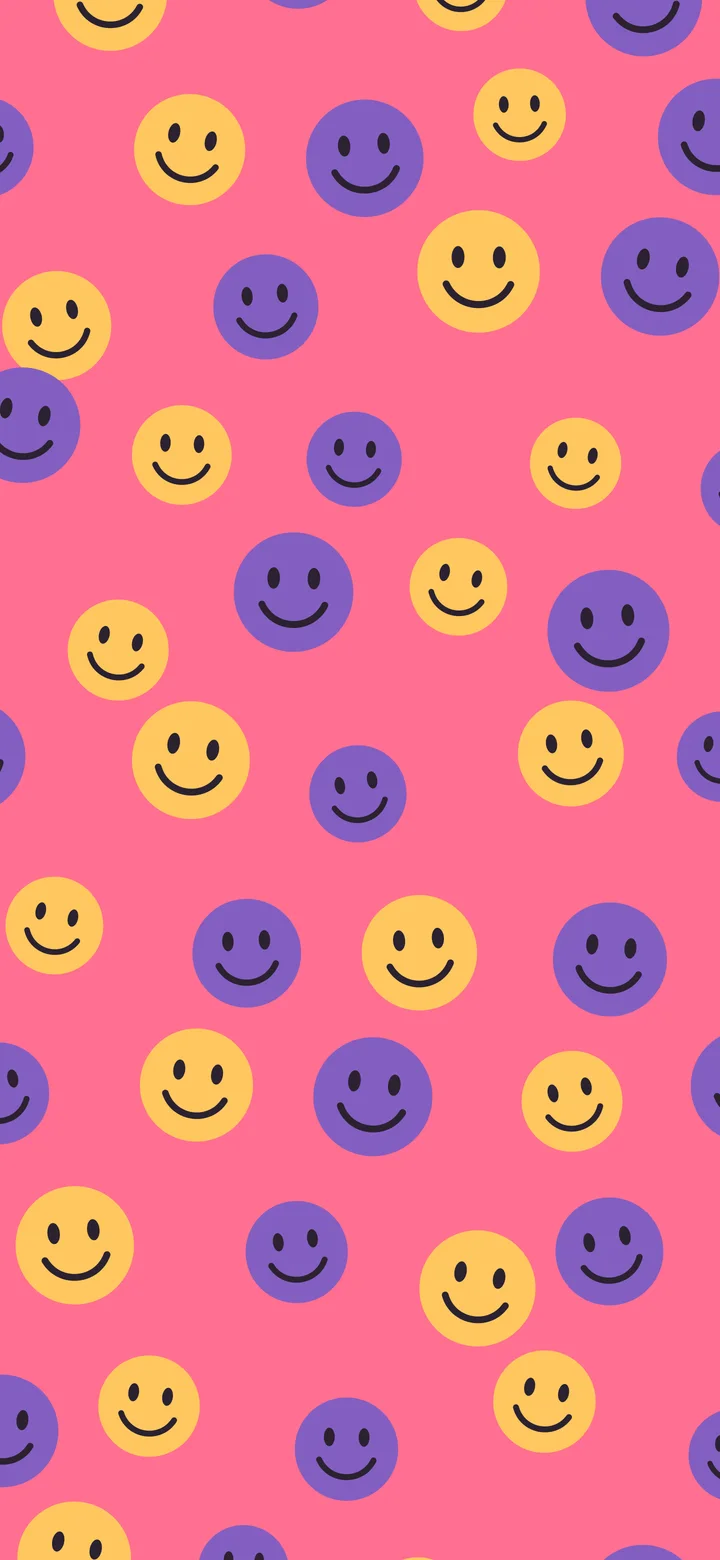 Tropical Smiley Face Pattern wallpaper for iPhone and Android