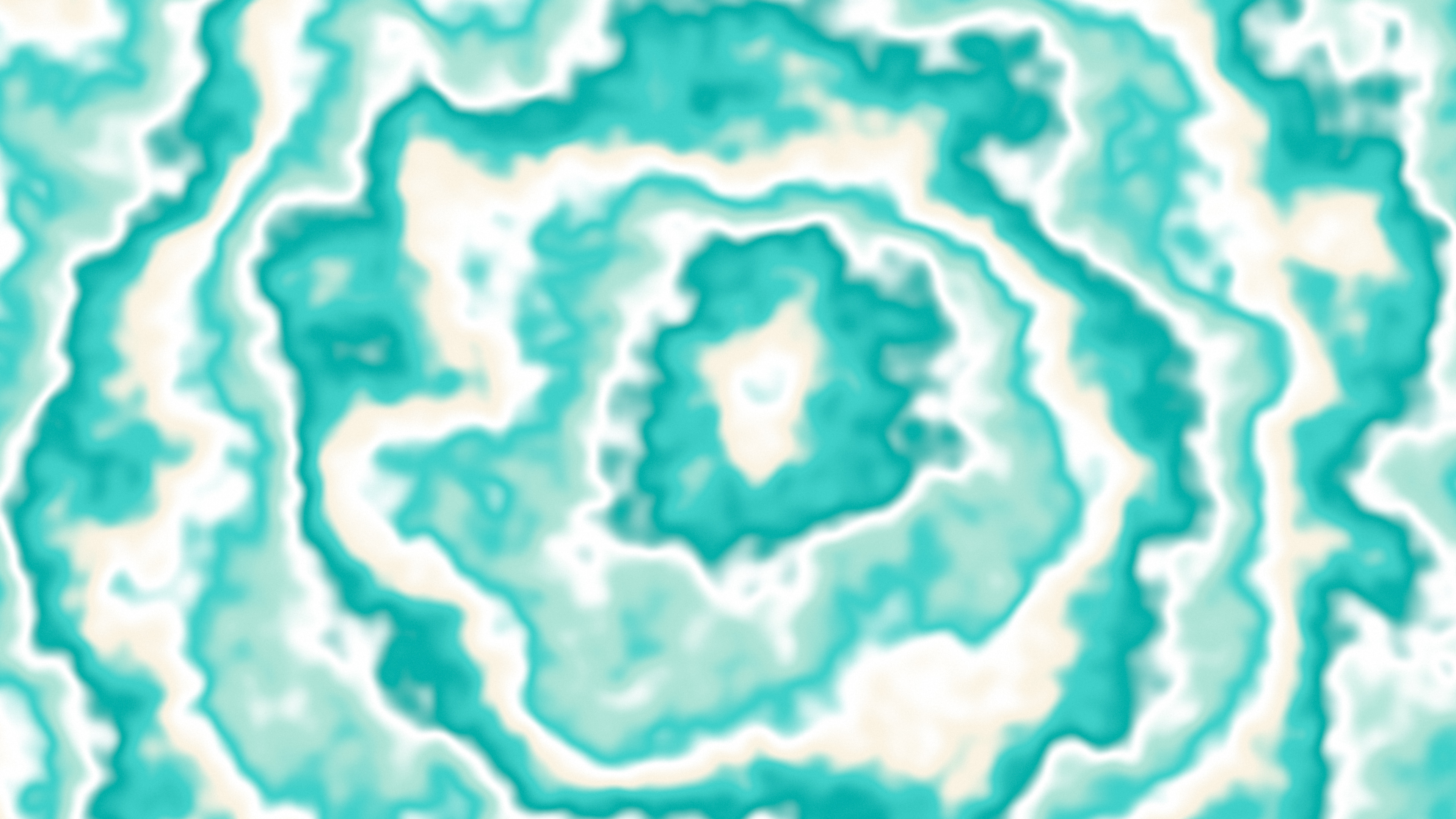 Turquoise and Cream Bullseye Tie Dye desktop wallpaper in 4K