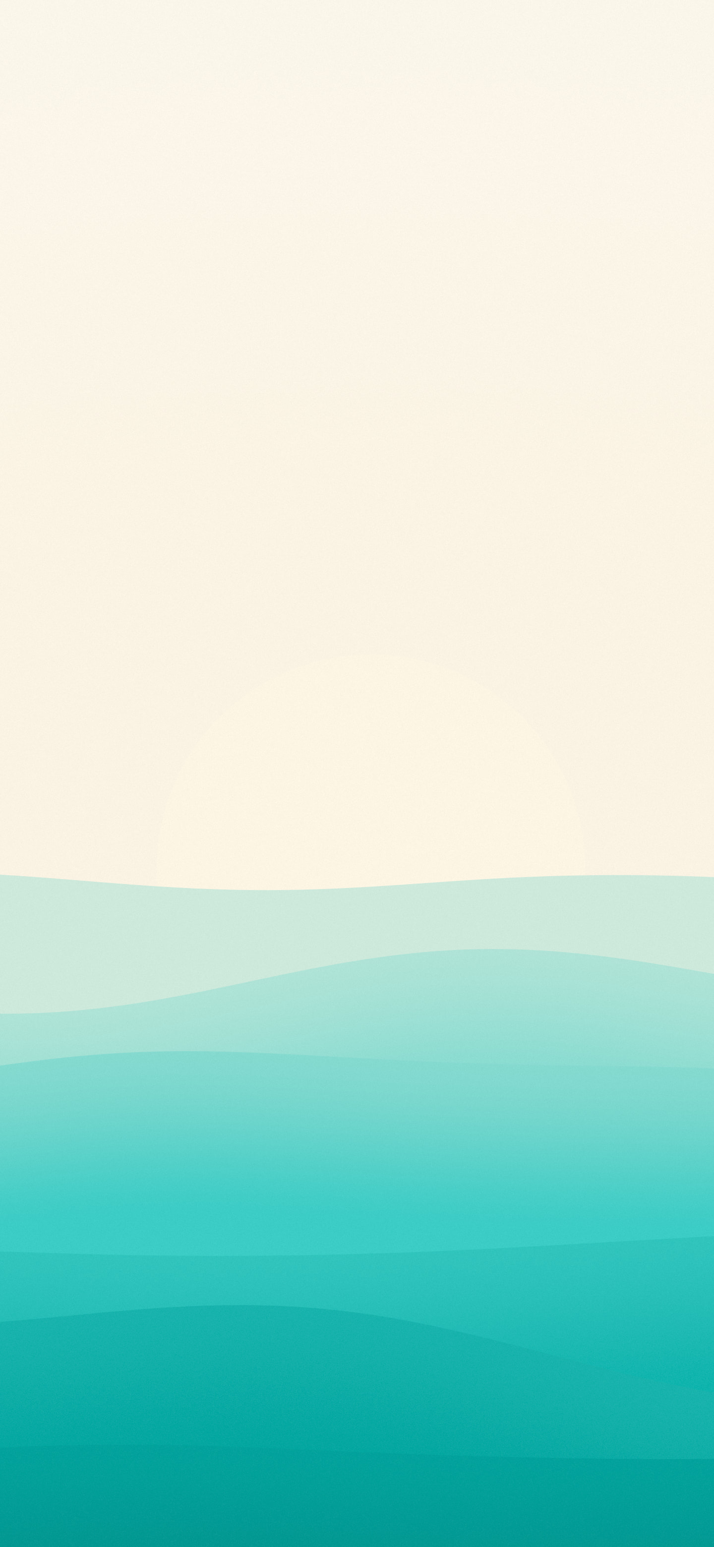 Turquoise and Cream Minimalist Sunset Hills wallpaper for iPhone and Android